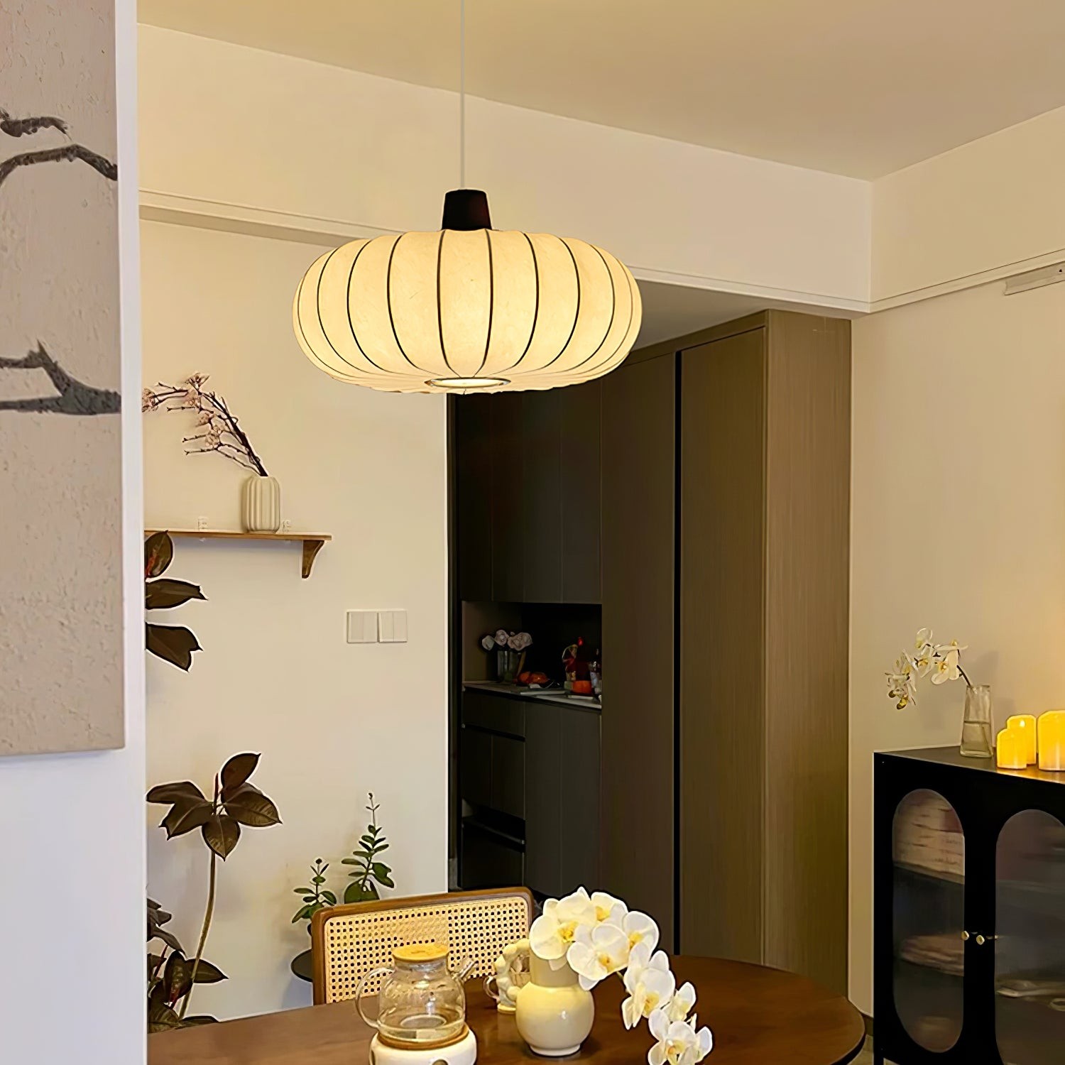 Classic Silk Lantern Pendant Light K665