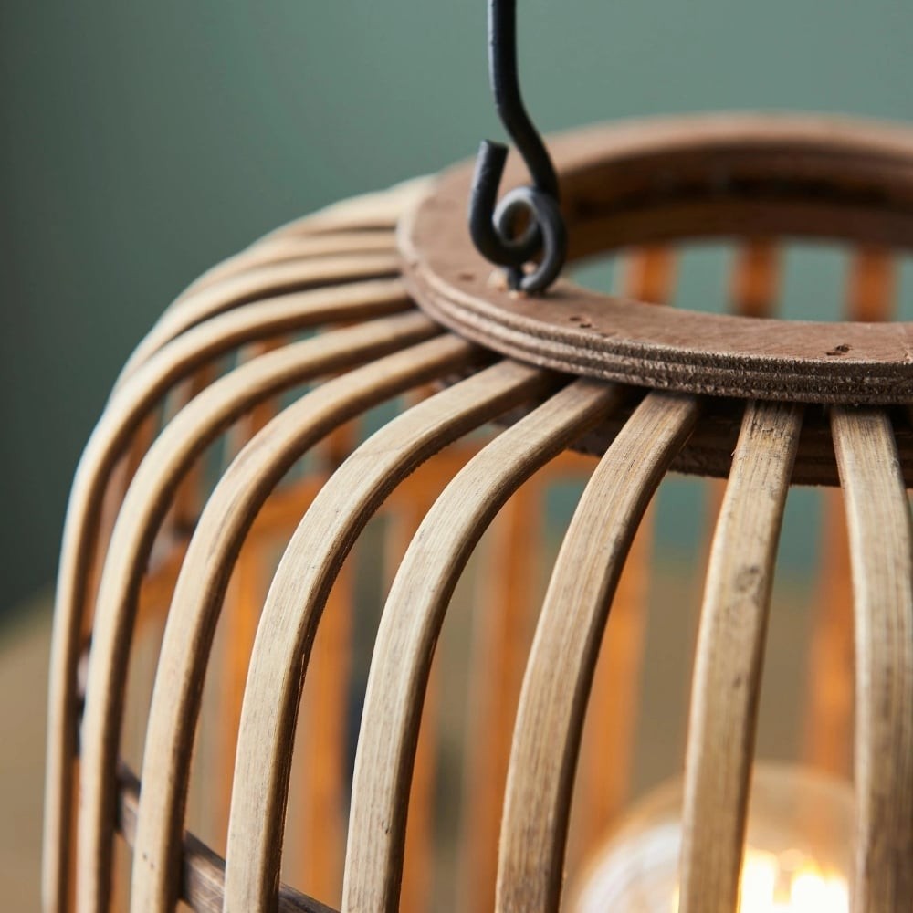 Yumeko Ambient Table Lamp - Open Bamboo Cage Design Stylish and Eco Friendly K1958