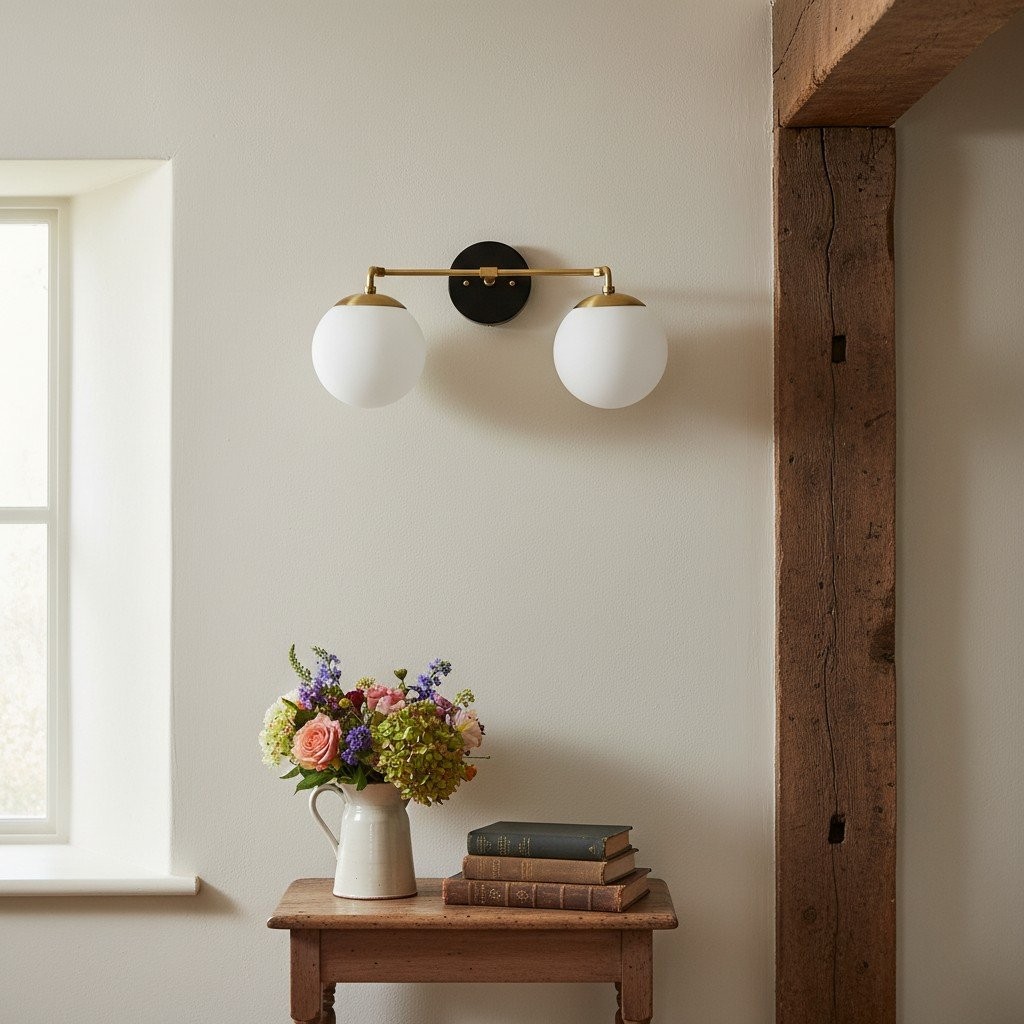 Glorica Glass Wall Sconce - Modern Vintage Vanity Light Fixture K1550