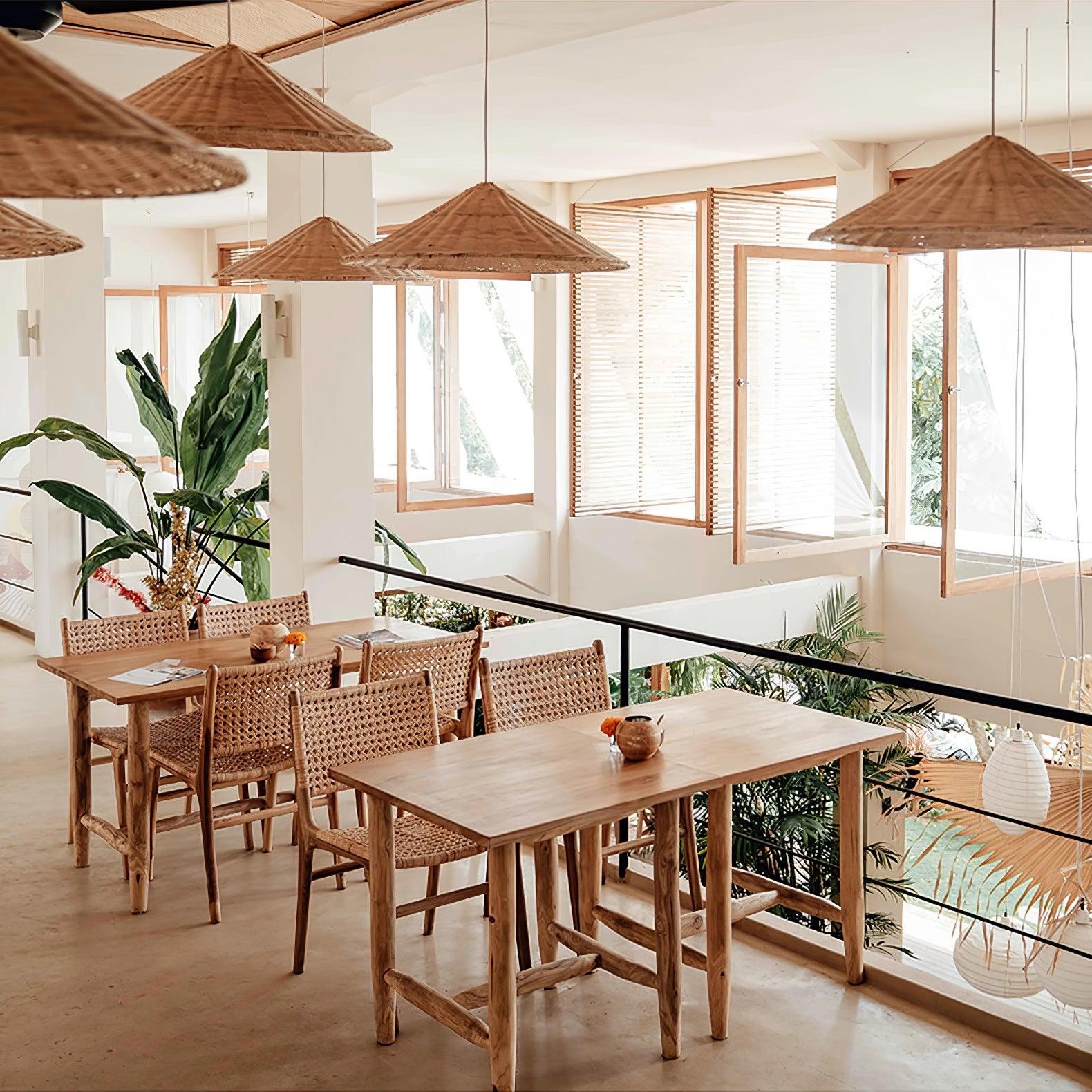 Rattan Hat Pendant Light Suitable For Living Room K612