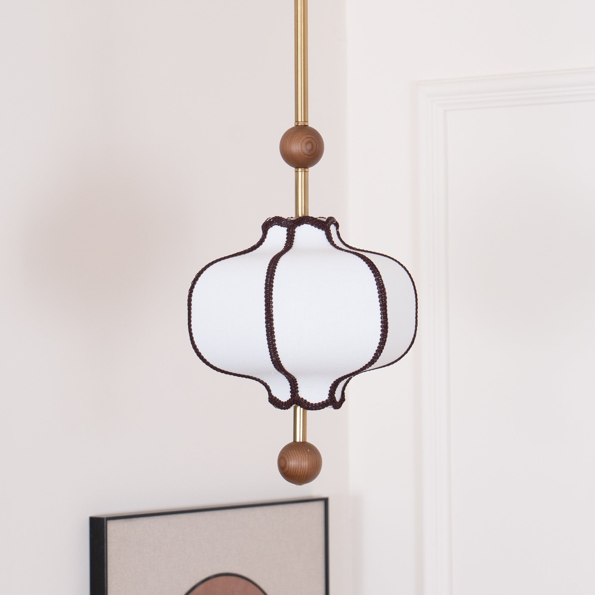 Vintage Textured Fabric Pendant Light K444