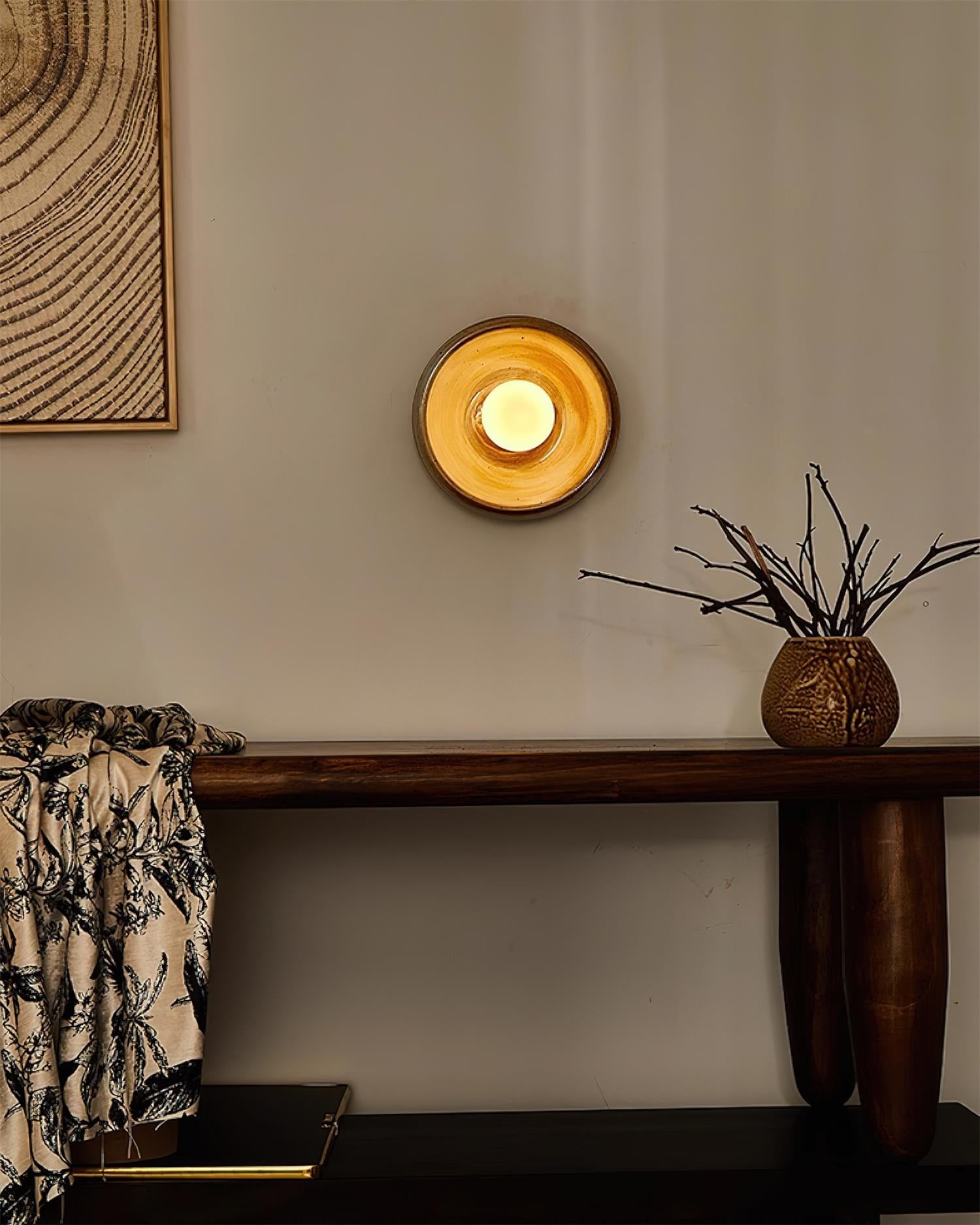 Round Ceramic Track Wall Lamp K589