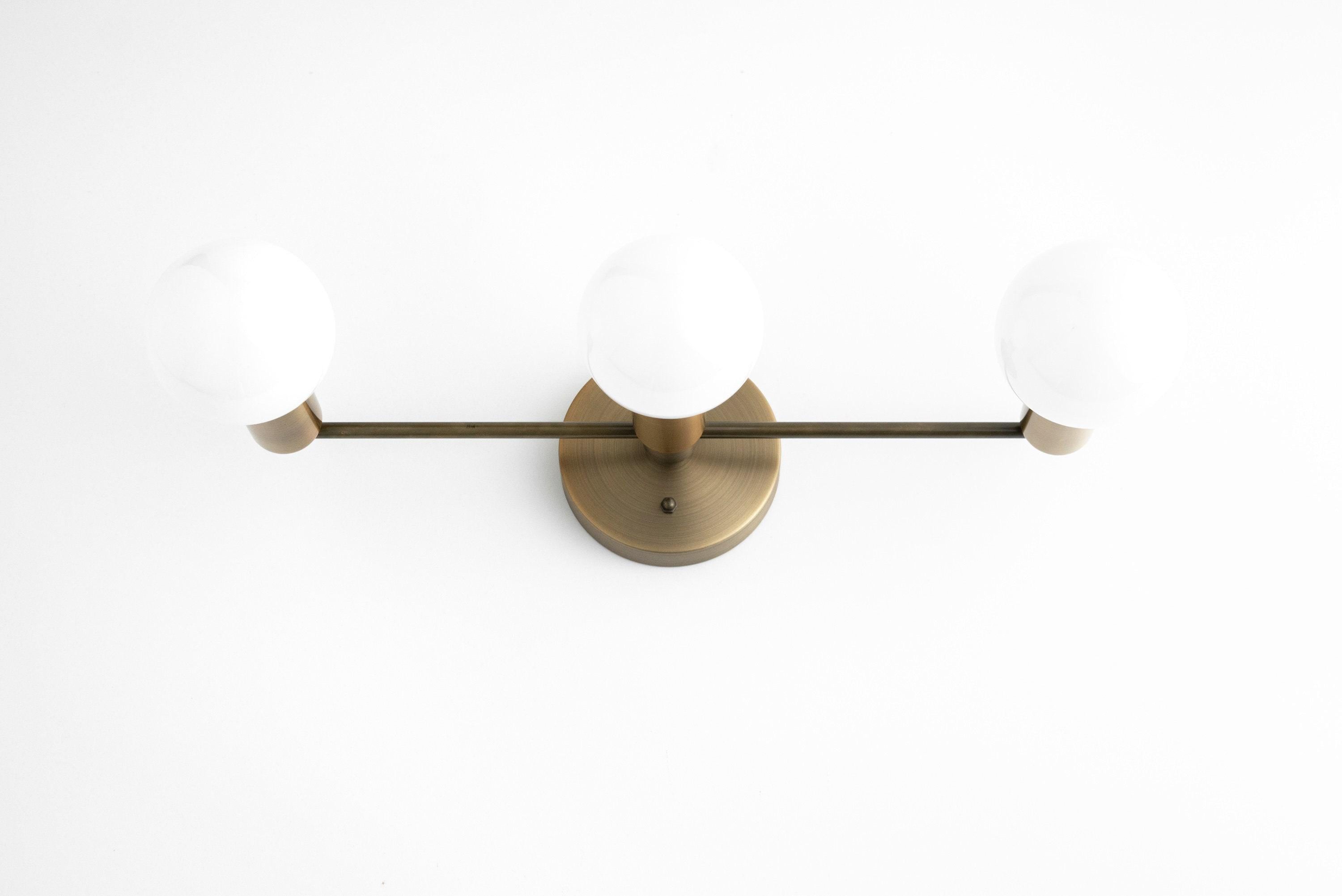 Glorica Glass Mid Century Modern Vanity Light - 3 Light Wall Fixture K1548