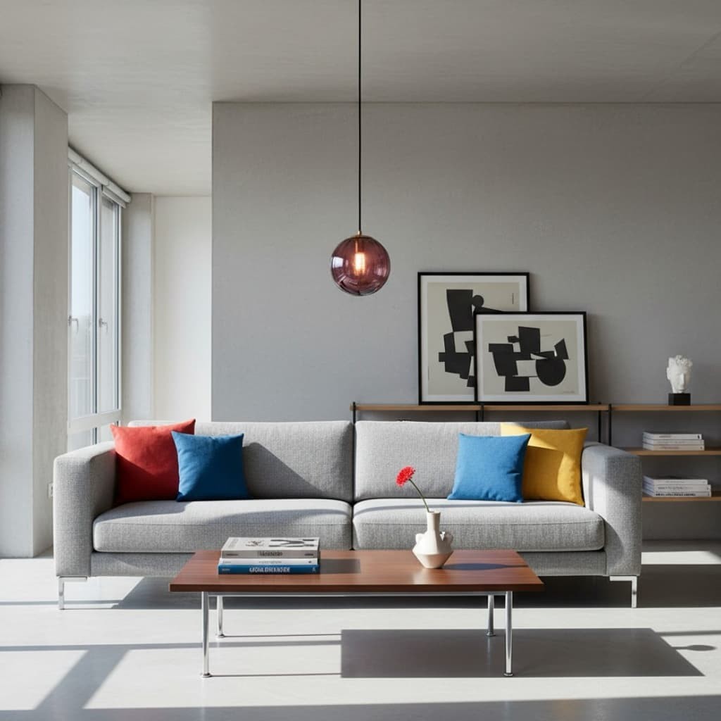 Lunorie Metal and Glass Globe Pendant Light for Dining Area Kitchen Island K2147