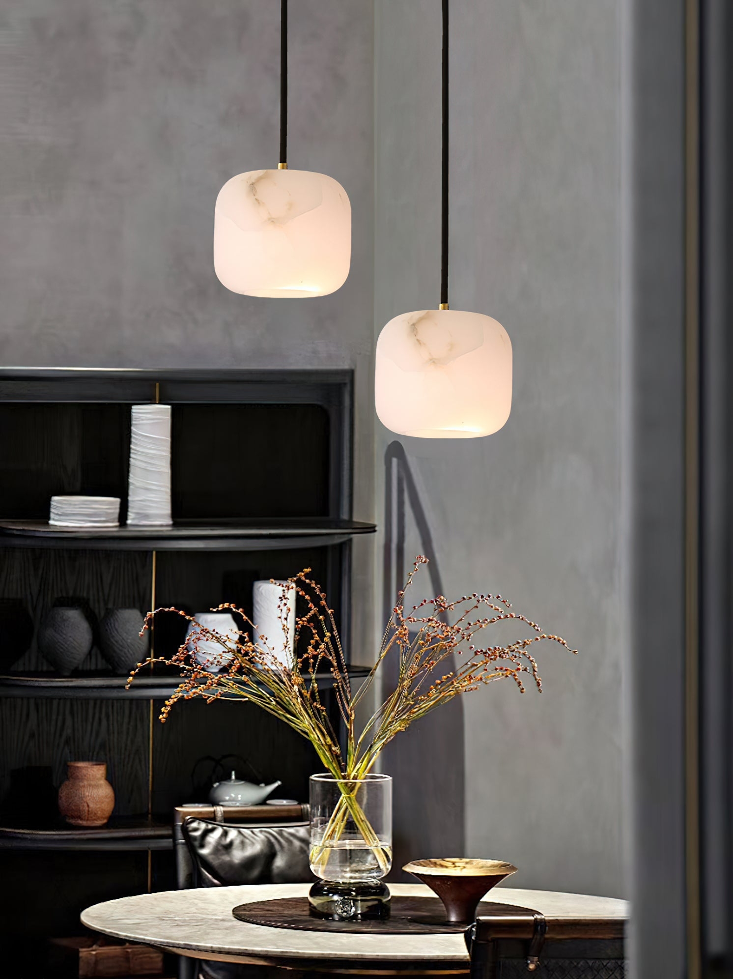 Alabaster Bedside Pendant Light D423