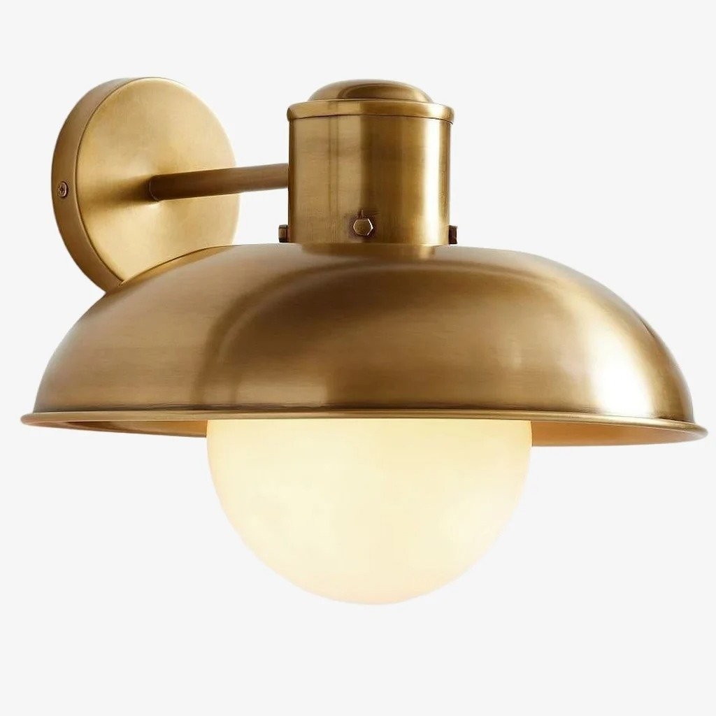 Cordax Industrial Modern Wall Lamp - Soft Opal Glass Glow for Hallway or Bedroom K1706