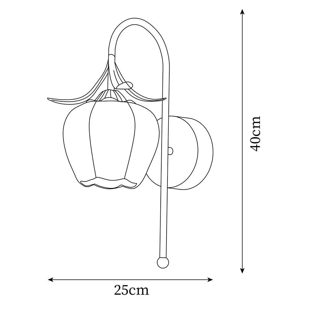 French Cream Style Flower Wall Lamp K474