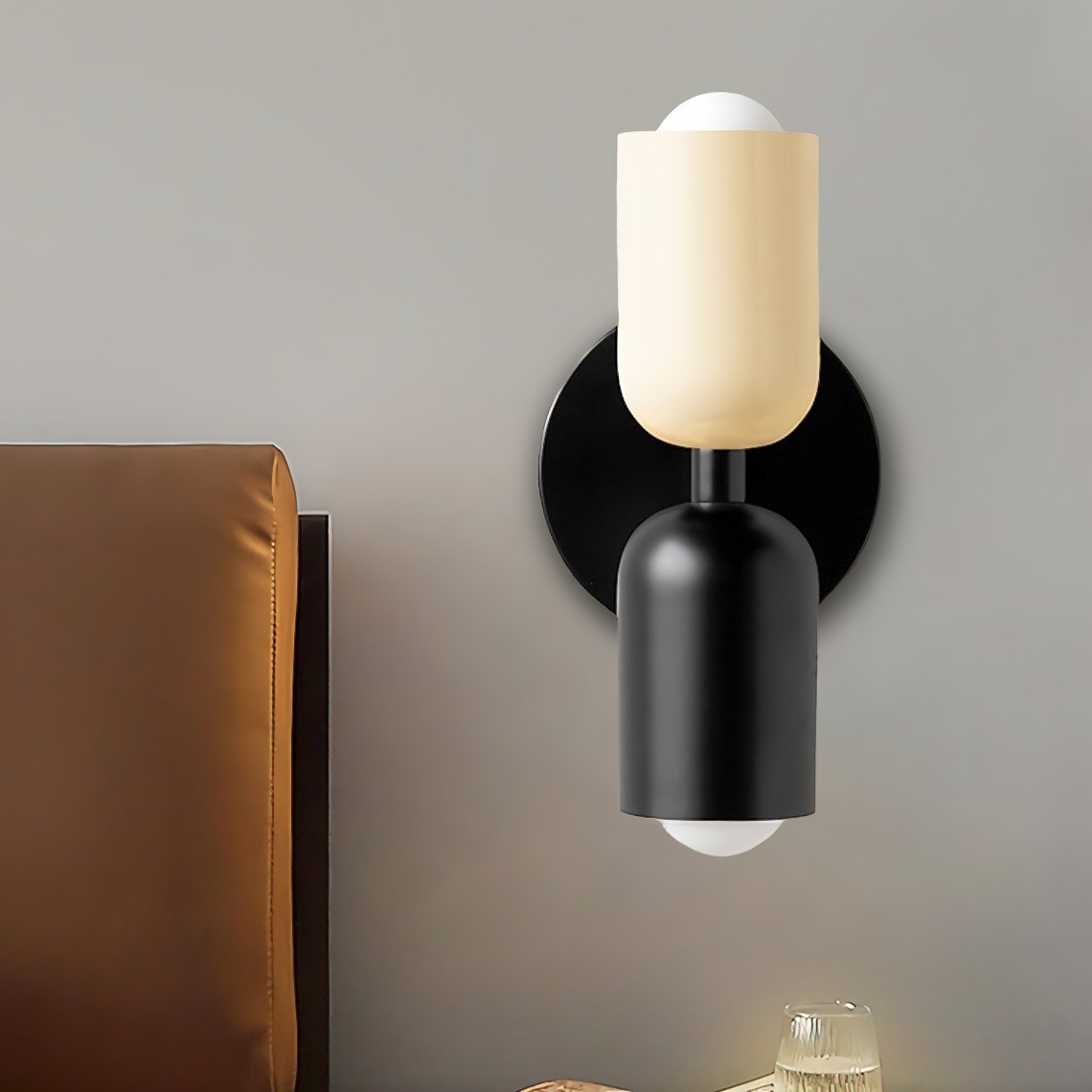 Elegant Up Down Wall Sconce - Bauhaus Double Heads Wall Light for Bedroom and Lounge