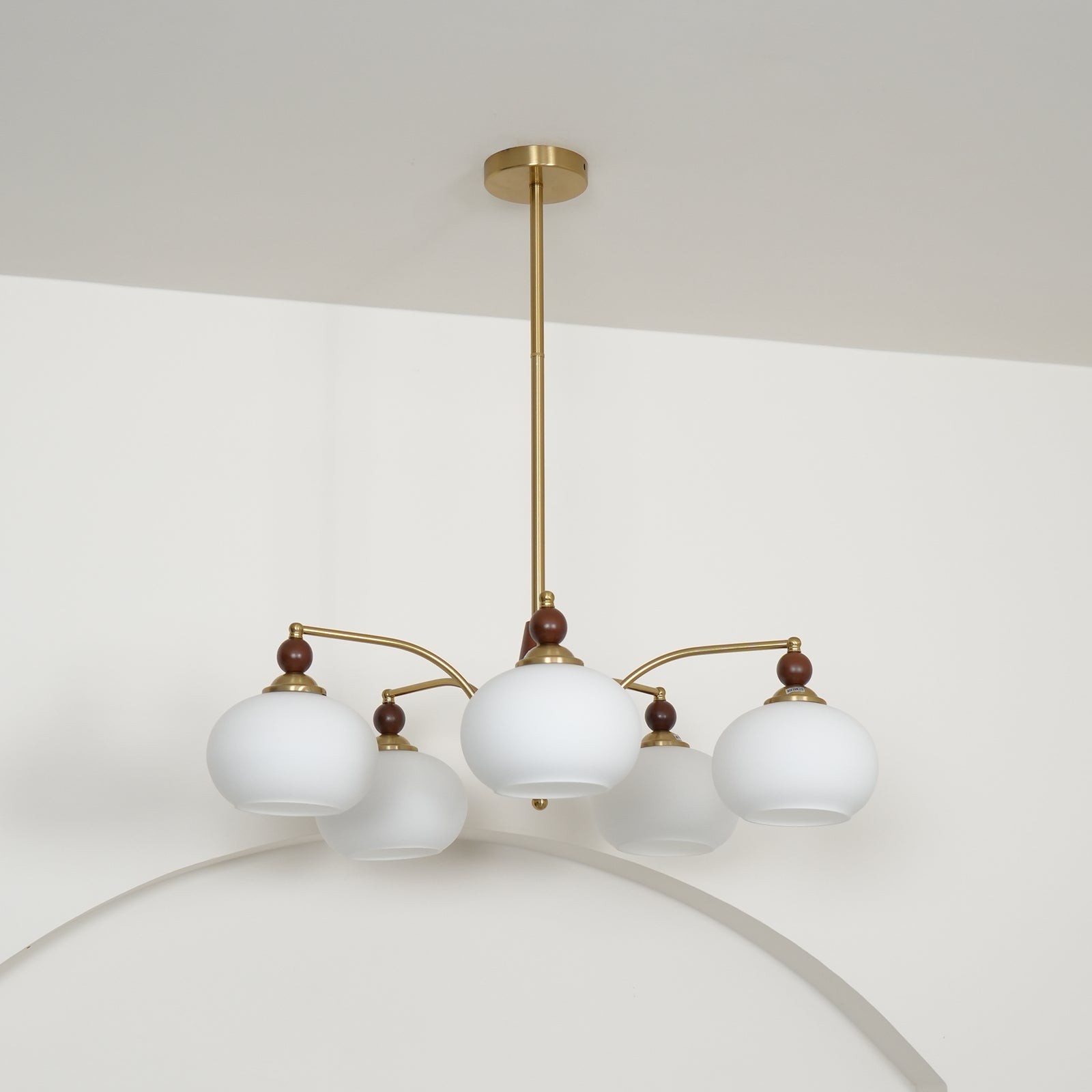 Vintage Multihead Persimmon Chandelier K623