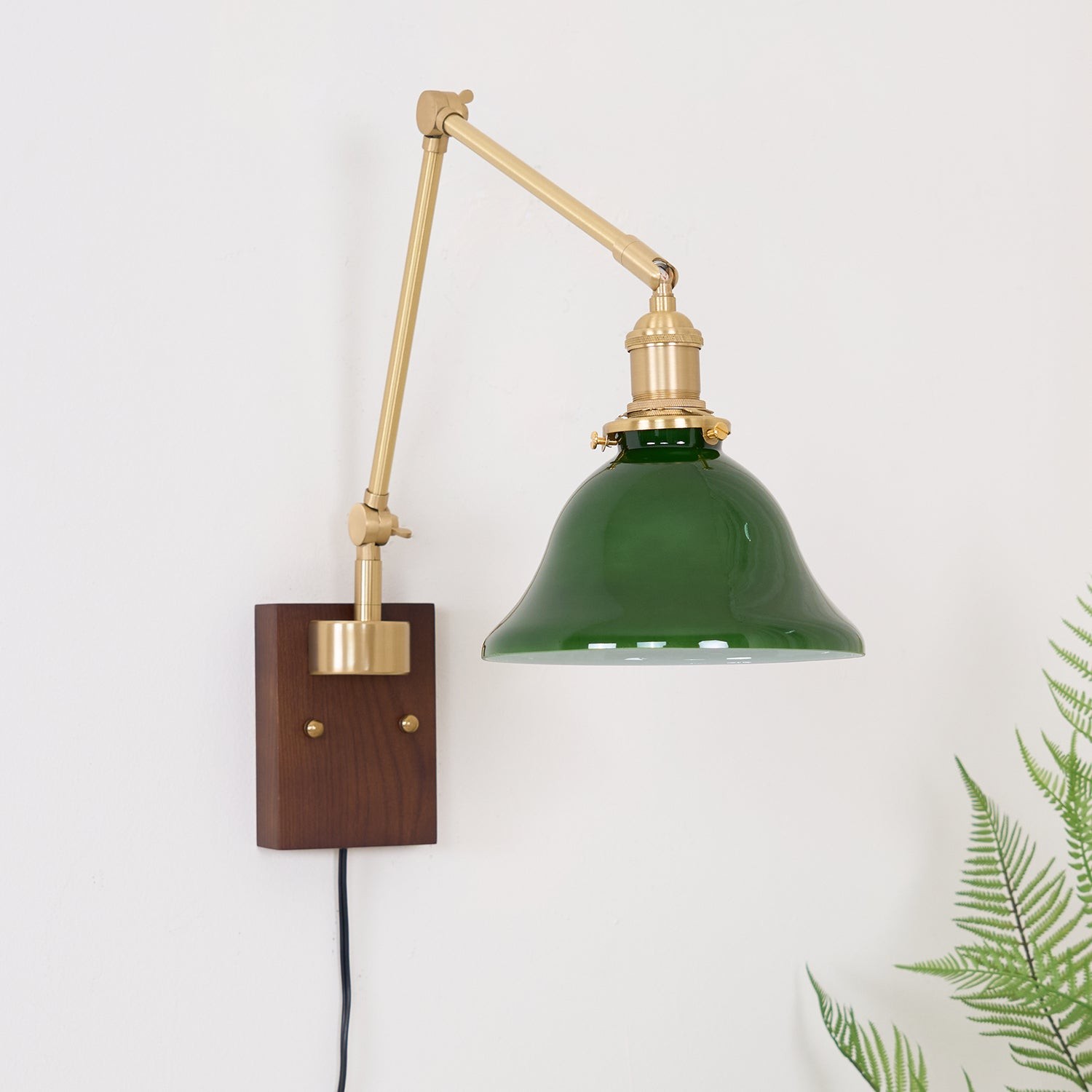 Banker Swing Arm Plug In Wall Light K253