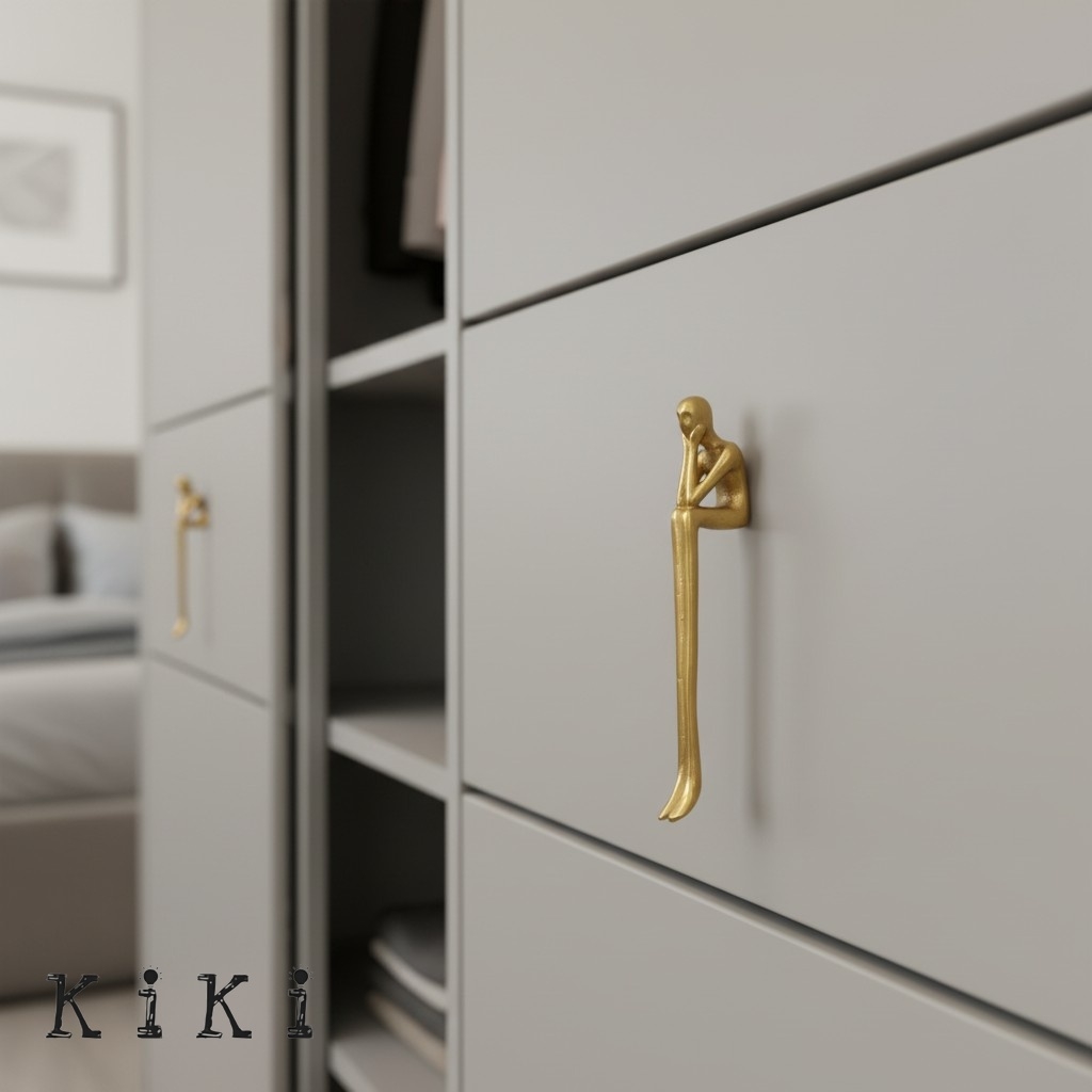 Verlitho Retro Cabinet Handle - Nordic Furniture Pull For Wardrobes and Drawers K2365