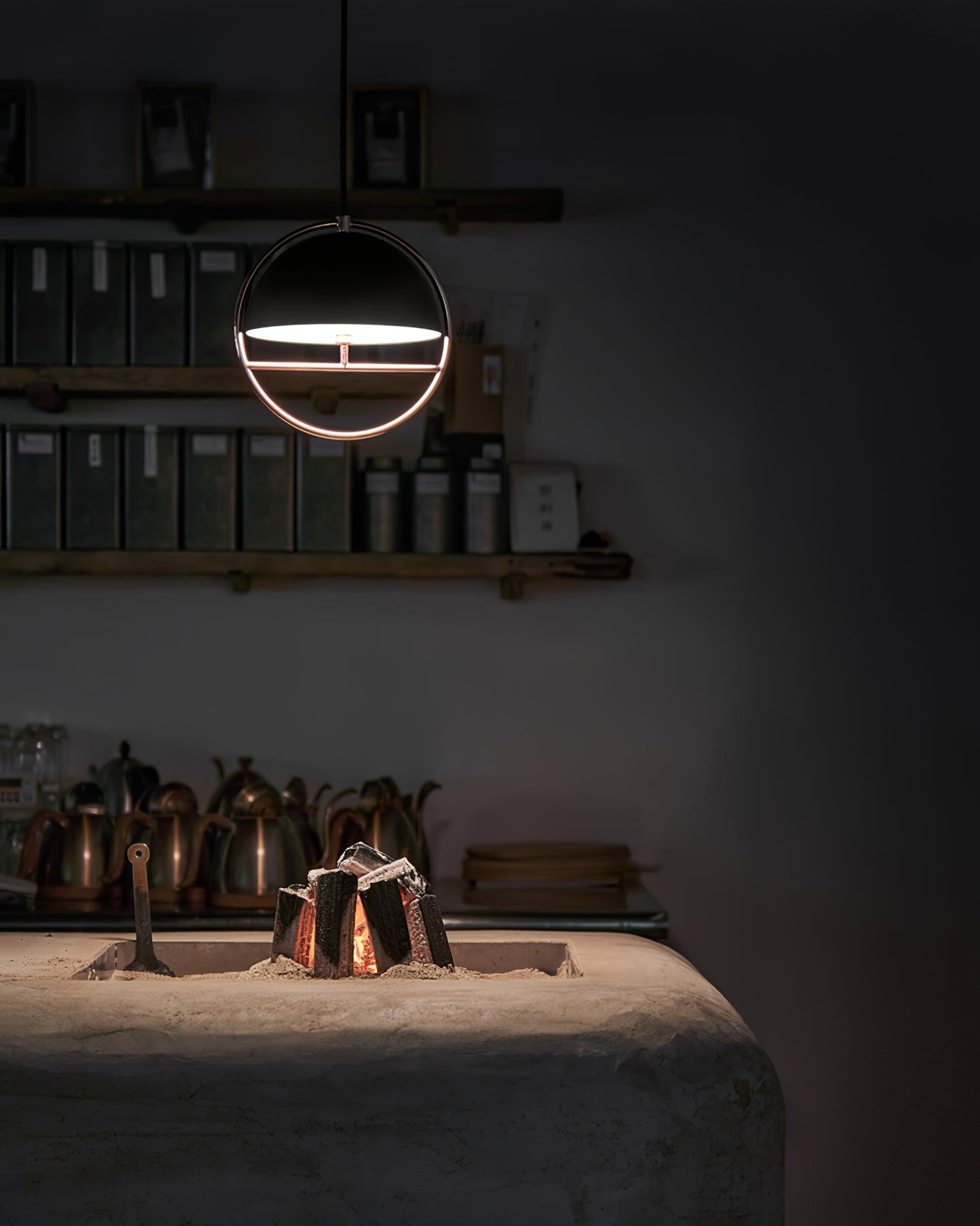 Nordic Hemispherical Ring Metal Pendant Lamp K426