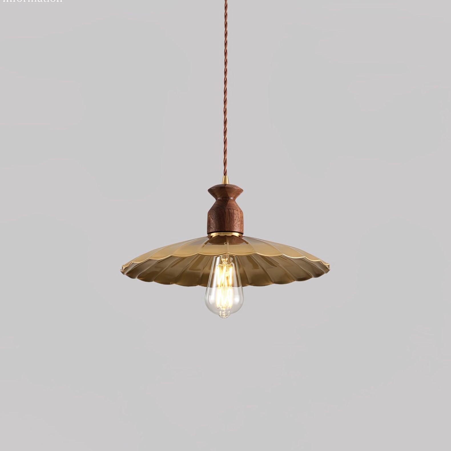 Round Brass Metal Badge Gold Pendant Lamp K272