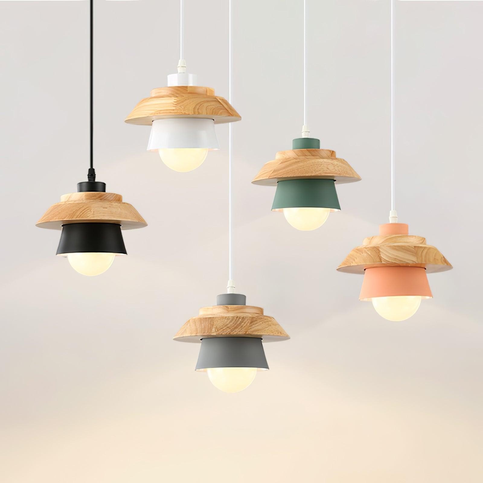 Stone Wood Pendant Lamp K677