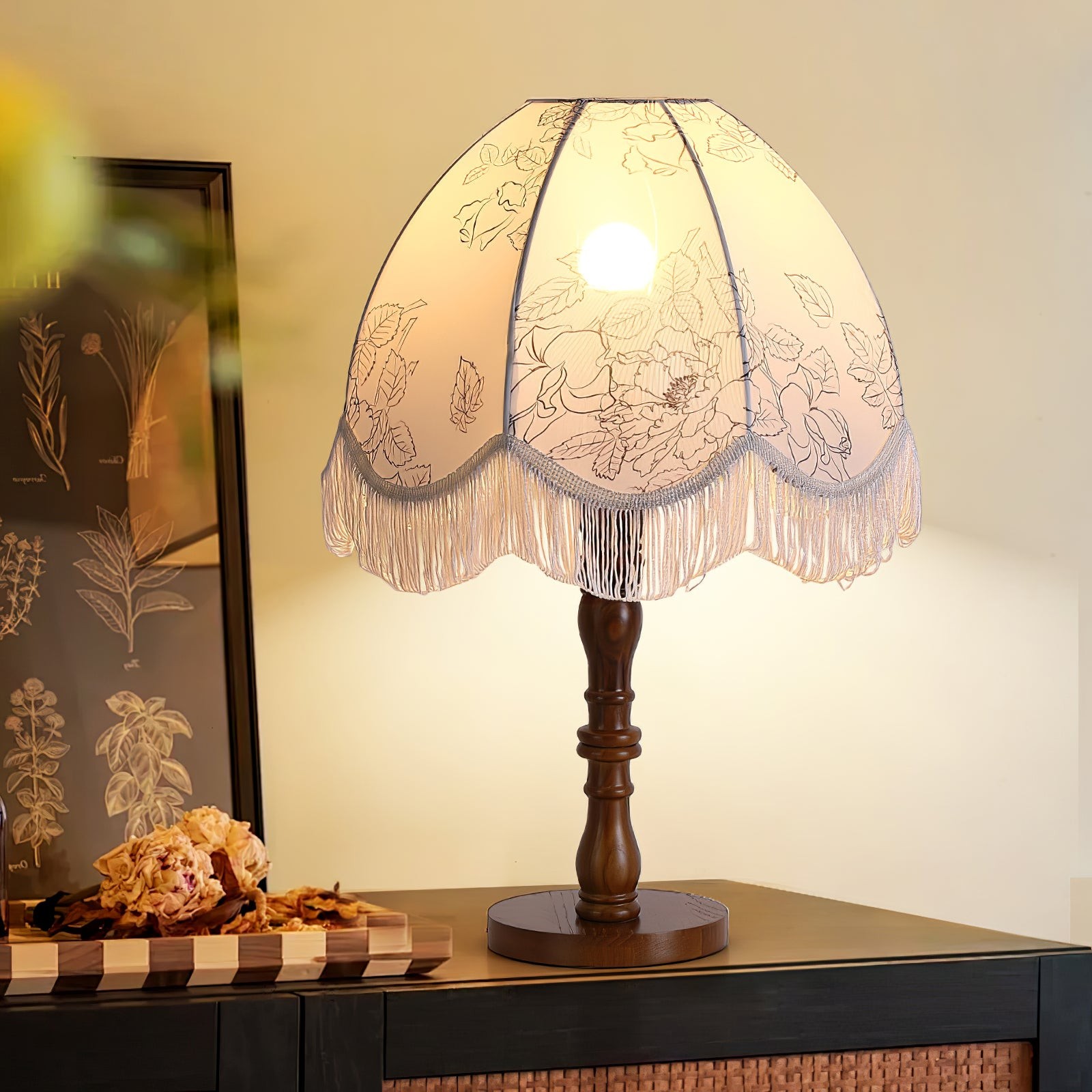 Luxury Printed Tassel Table Lamp K607