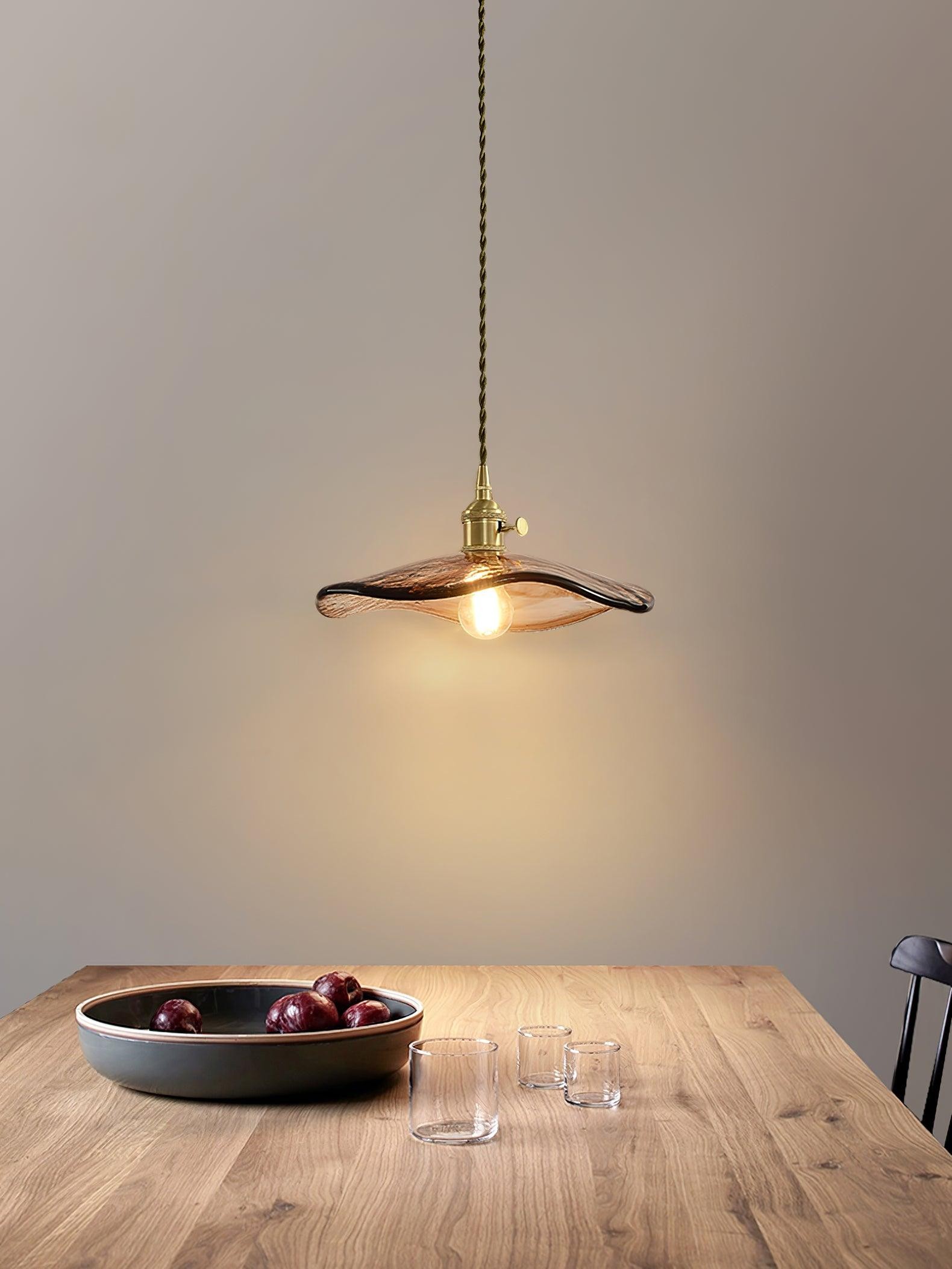 Flower Petal Glass Pendant Light K387