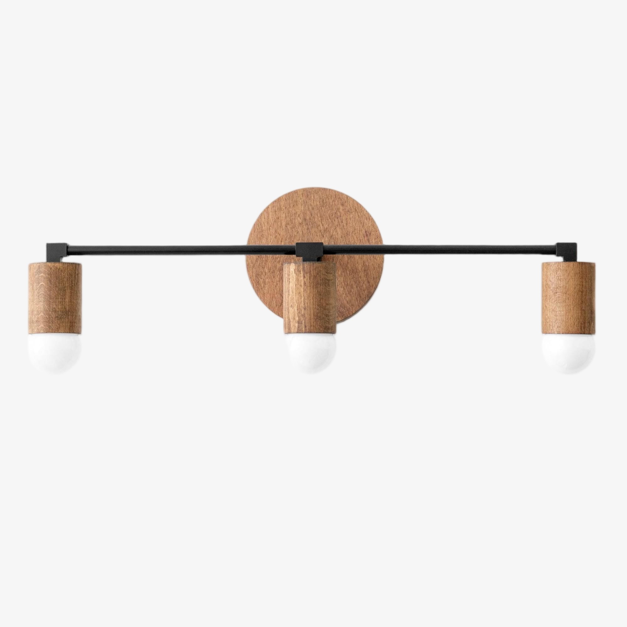 Mobilux Line Wood and Vanity Light - Bohemian Bathroom Lighting Fixture K1490