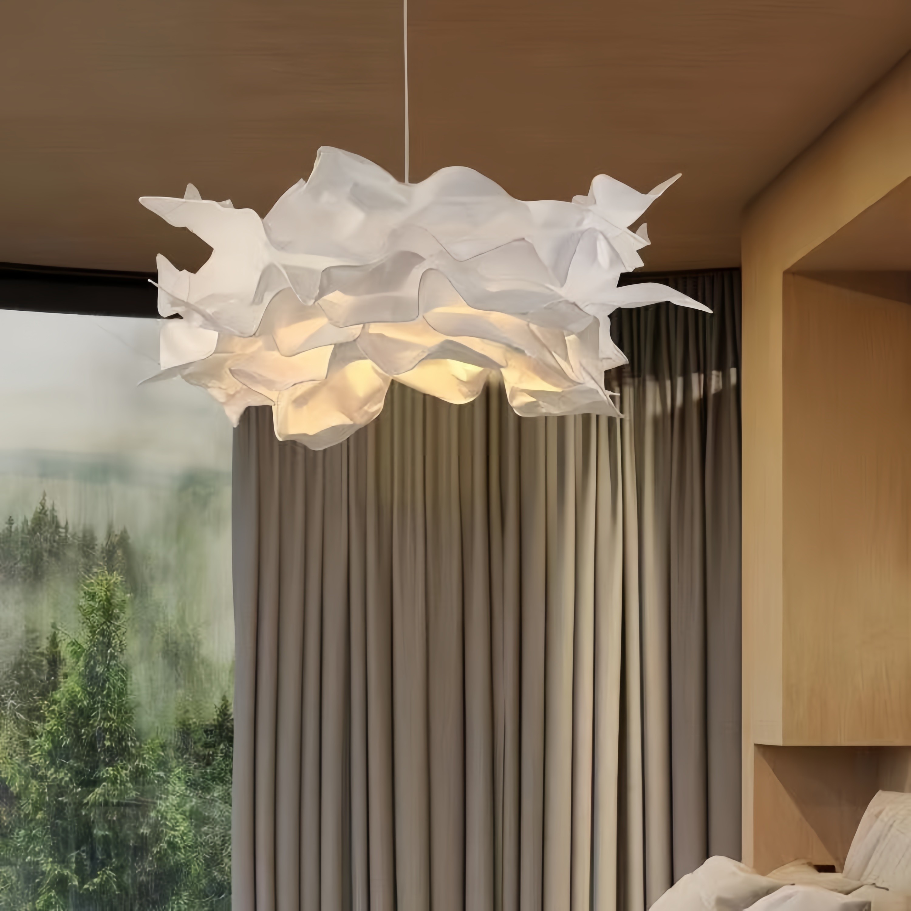 White Flower Cloud Paper Pendant Light K138