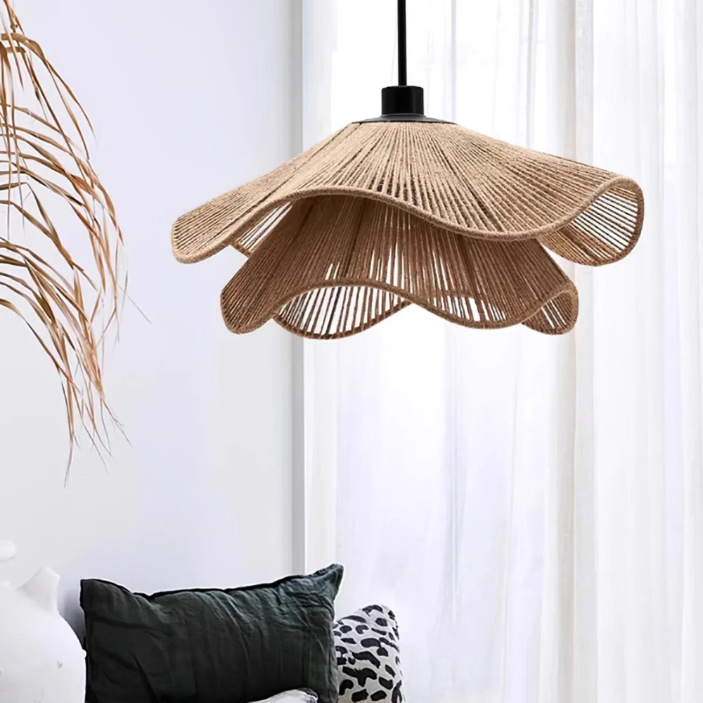 Cape Points Boho Natural Jute Fiber Pendant Light D838