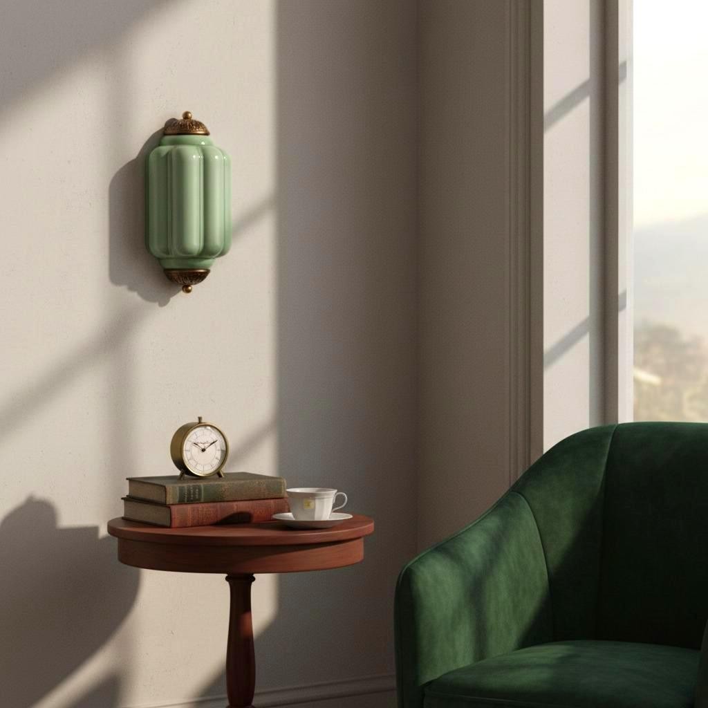 Eloise Long Pumpkin Retro Glass Recessed Wall Lamp K865