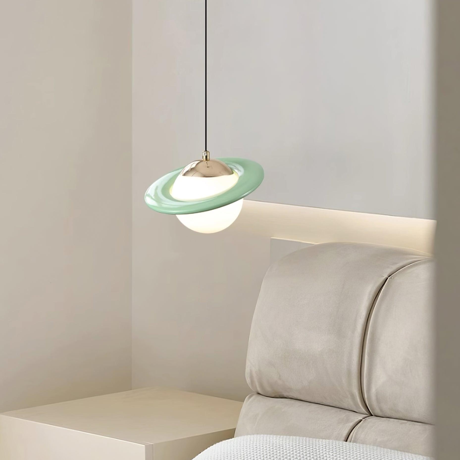 Romantic Saturn Planet Pendant Lamp for Bedroom K656