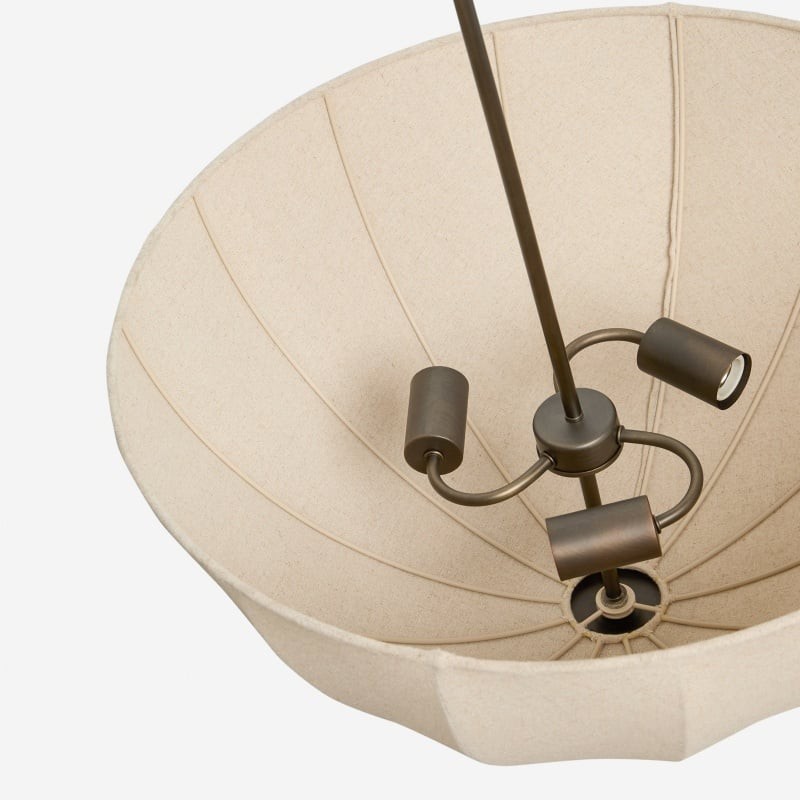 Lumarys Botanical Inspired Linen Flush Mount Light - Soft Pendant Light for Dining Room K1645