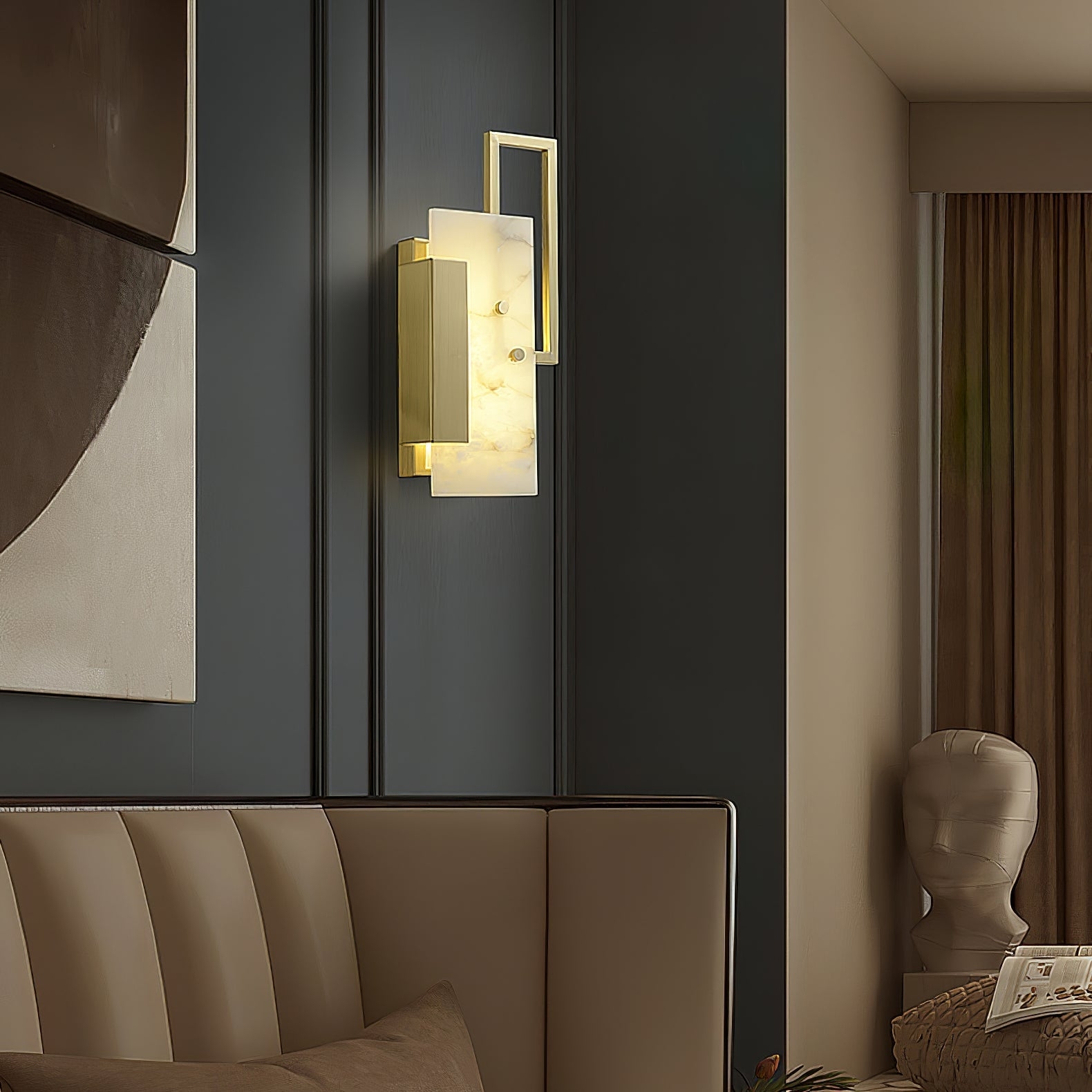 Althea Alabaster Wall Sconce D396
