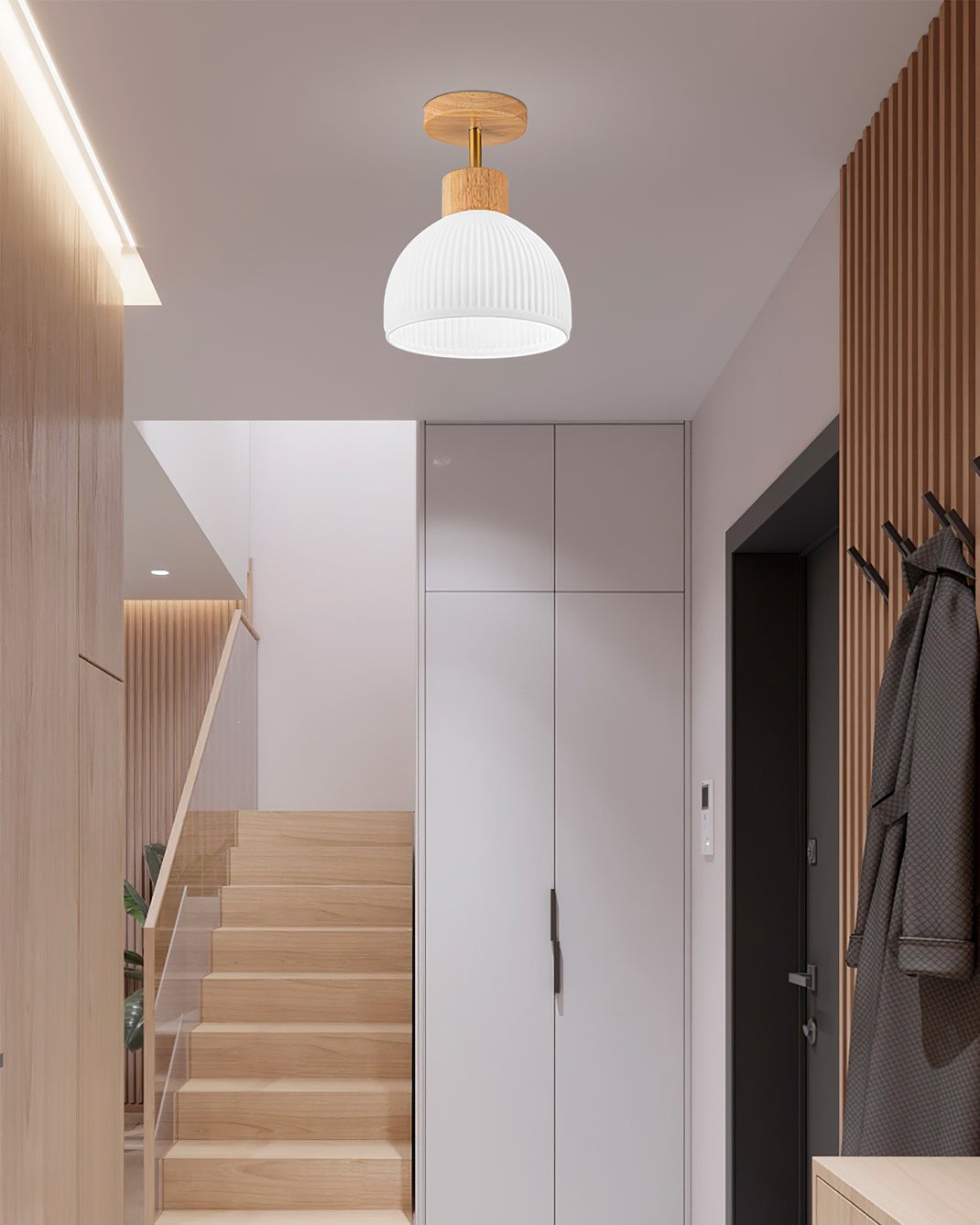 Nordic Wood Style LED Ceiling Lamp K270