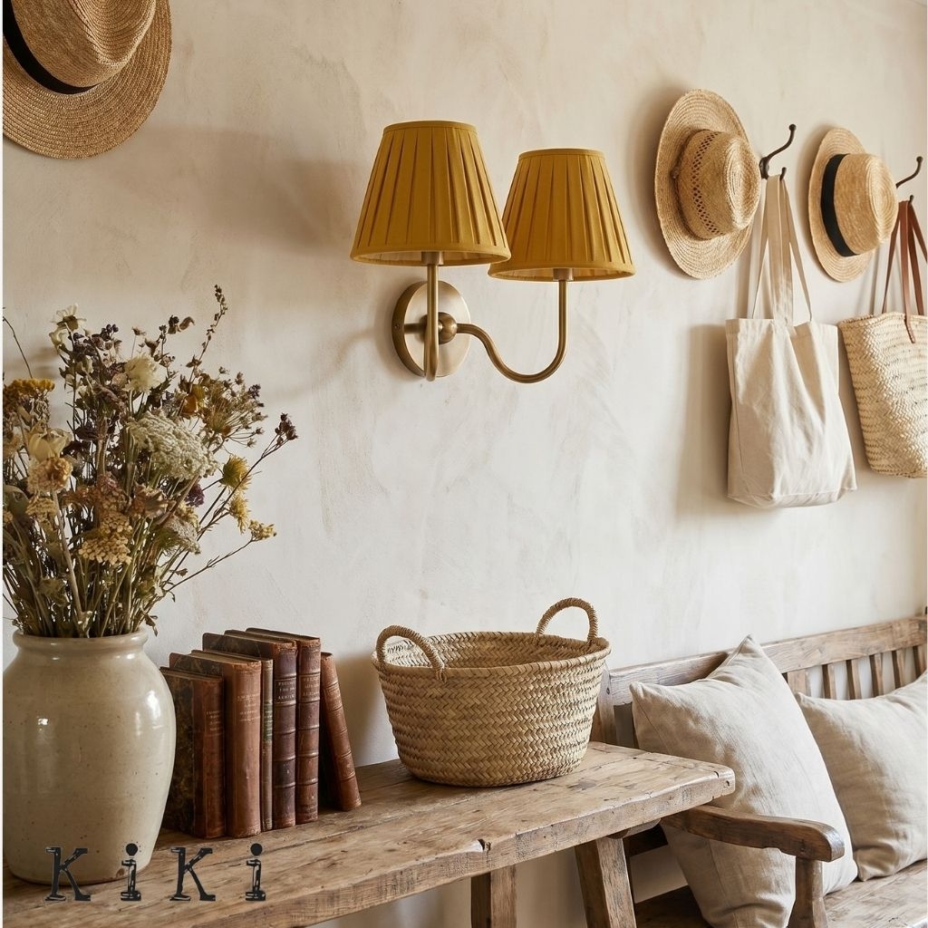 Luvora Pleated Fabric Shade Wall Sconce – Modern Classic Indoor Lighting K1306