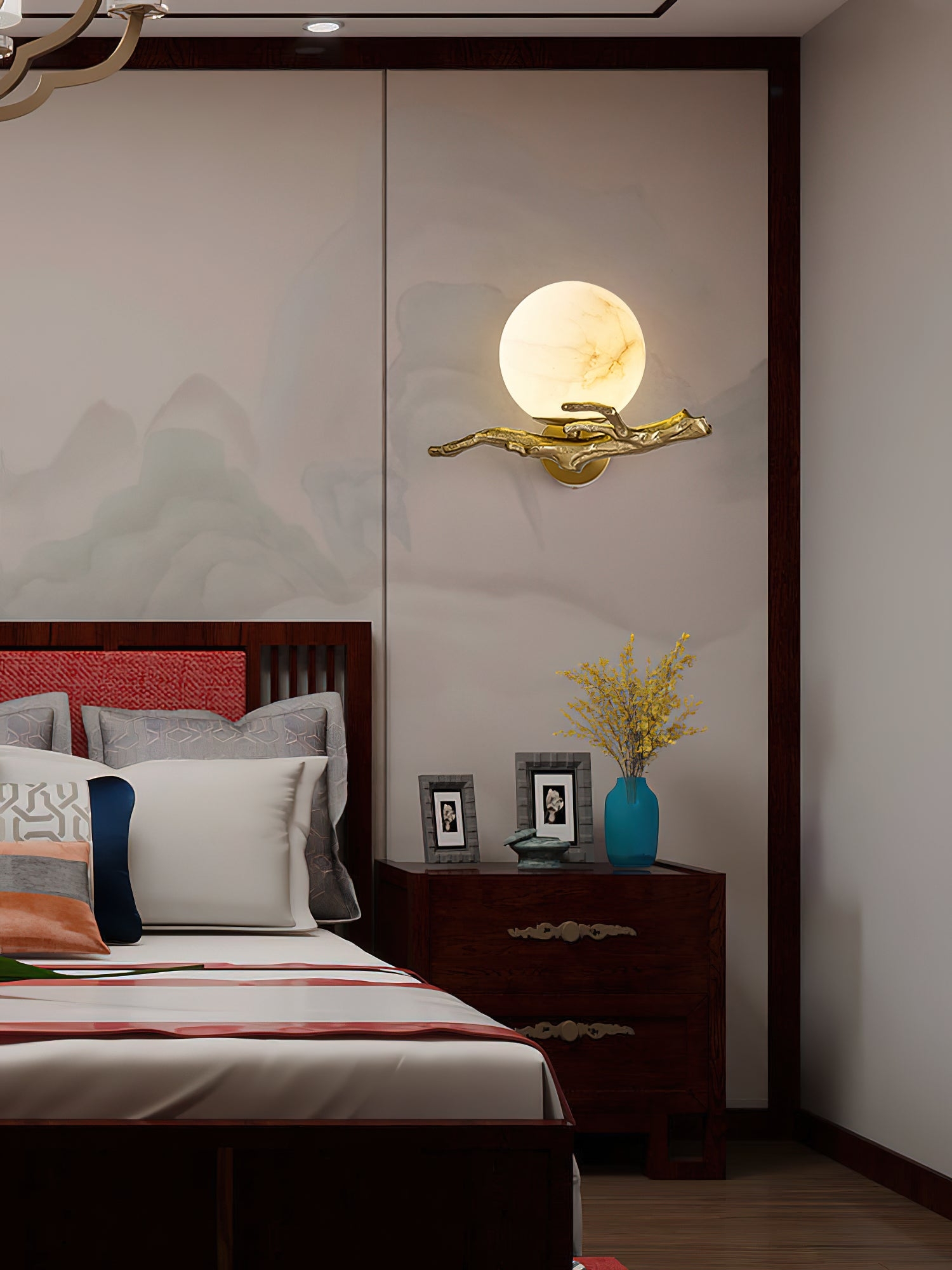 Retro Twigs Alabaster Wall Lamp D435