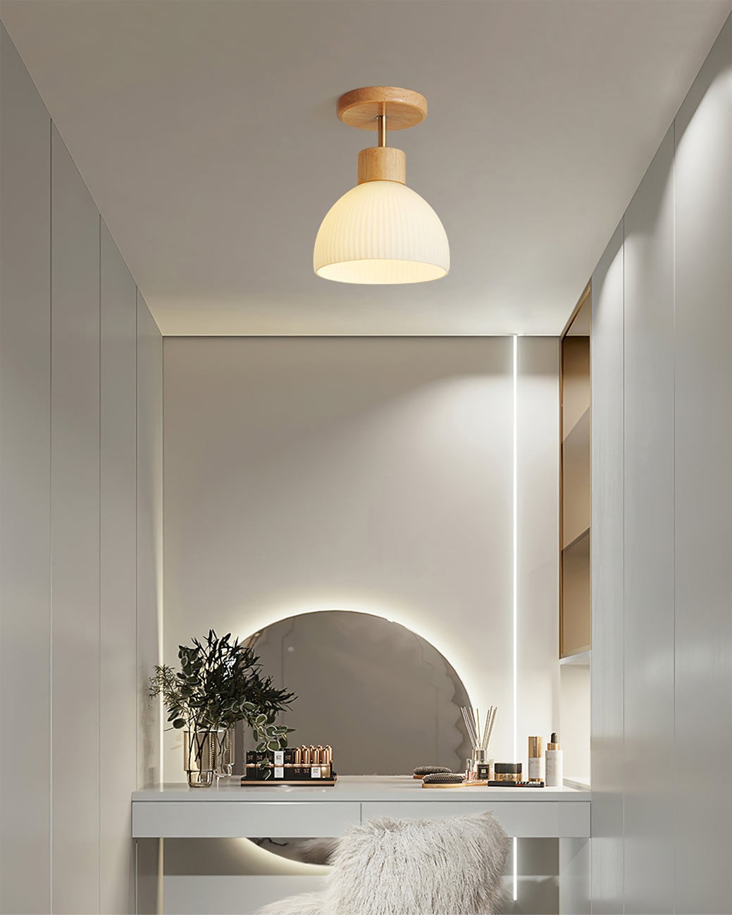 Nordic Wood Style LED Ceiling Lamp K270