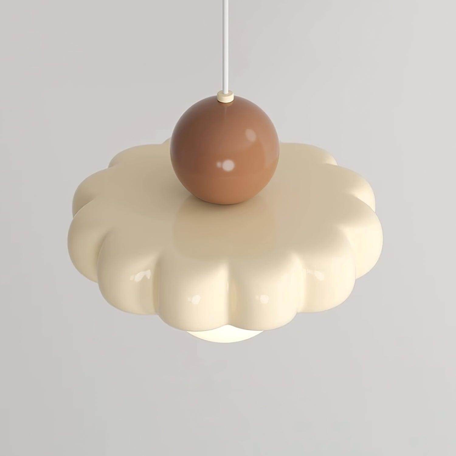 Cream Style Long Line Pumpkin Texture Pendant Lamp K307