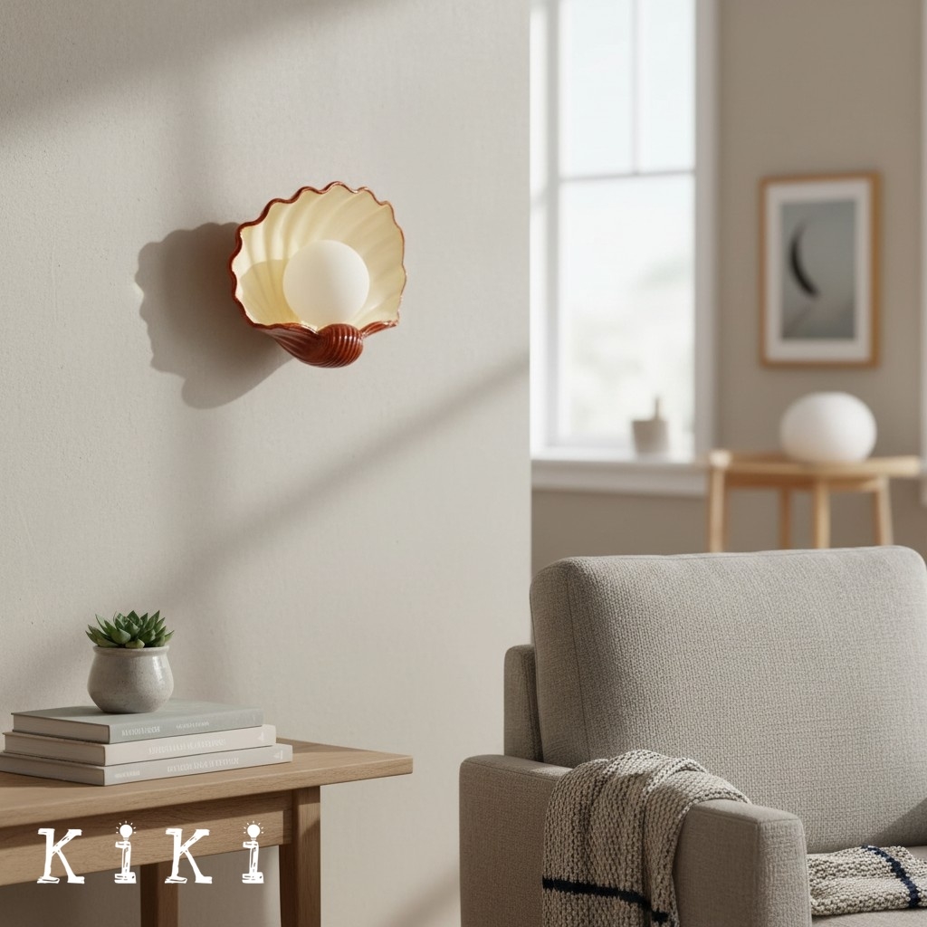 Nautris Sculptural Art Deco Curved Resin Wall Lamp - Decorative Lighting for Vanity K2291