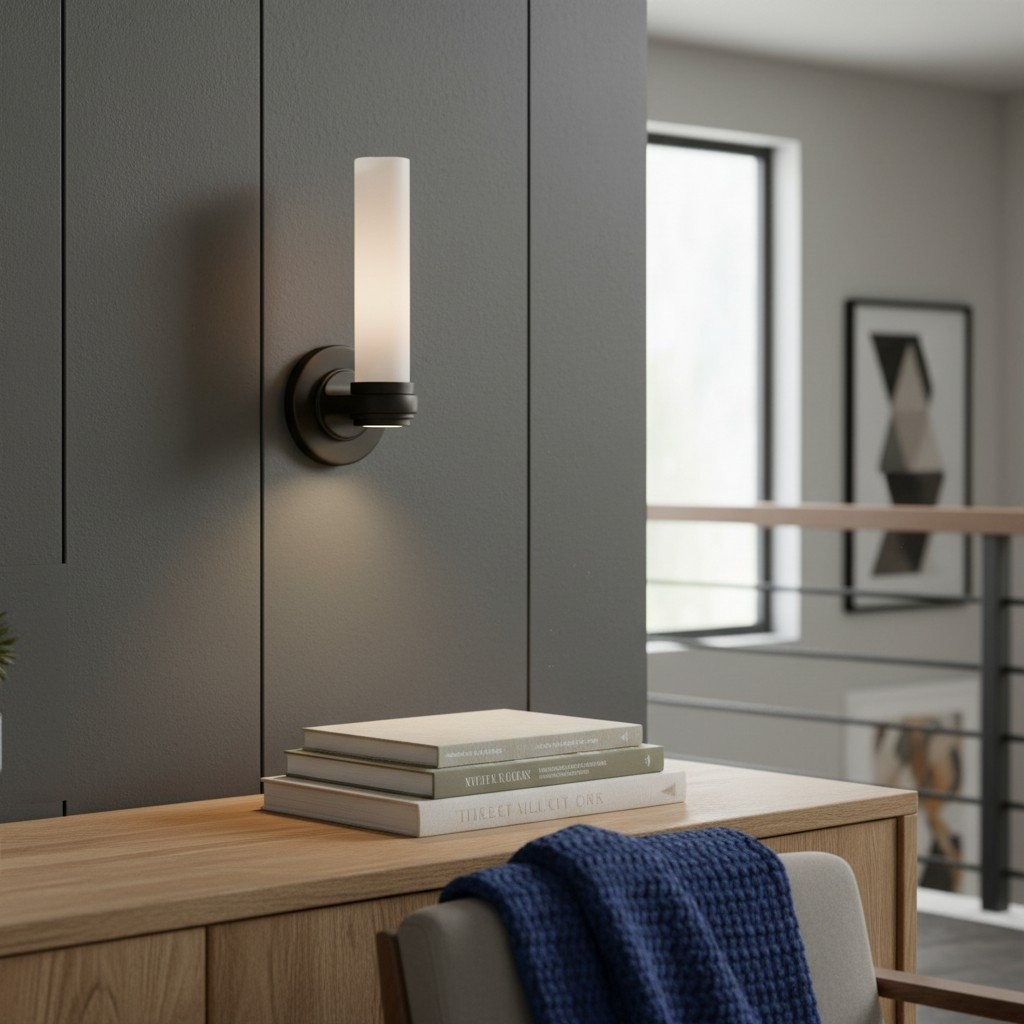 Roven Elegant Cylinder Glass Wall Lamp - Minimalist Wall Sconce for Entryway K1711