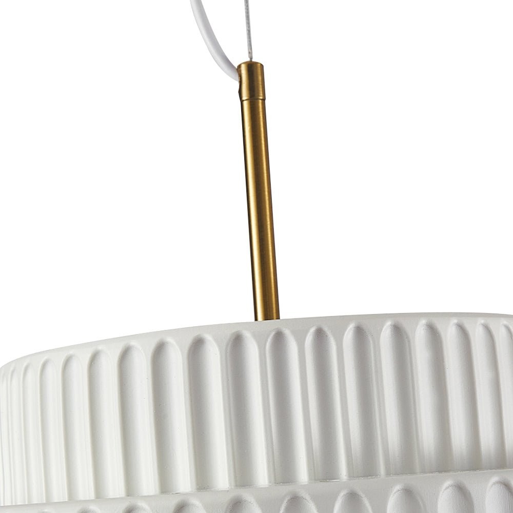 Cream Style Resin Drum Pendant Light K187