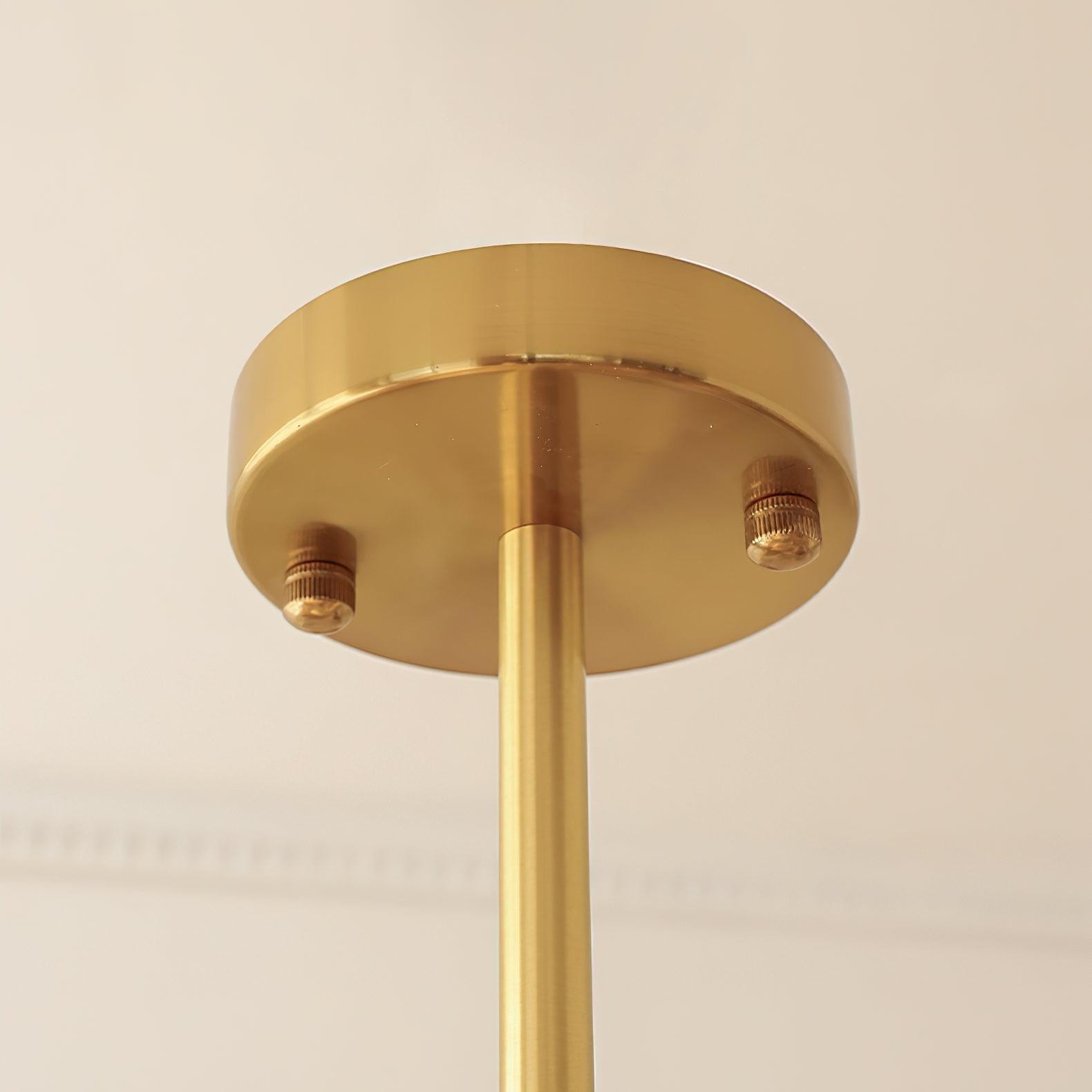 Round Yellow Stylish Simple Glass Pendant Lamp K573
