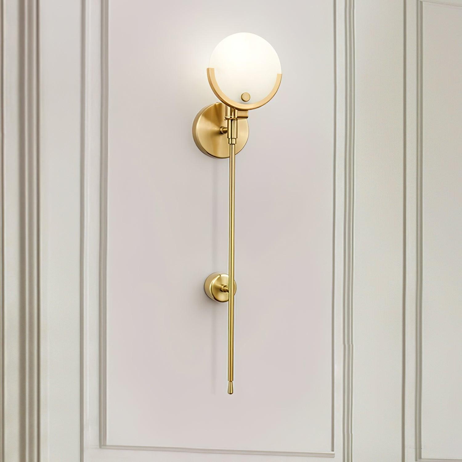 Metal Brass Spherical Bedroom Wall Lamp K247
