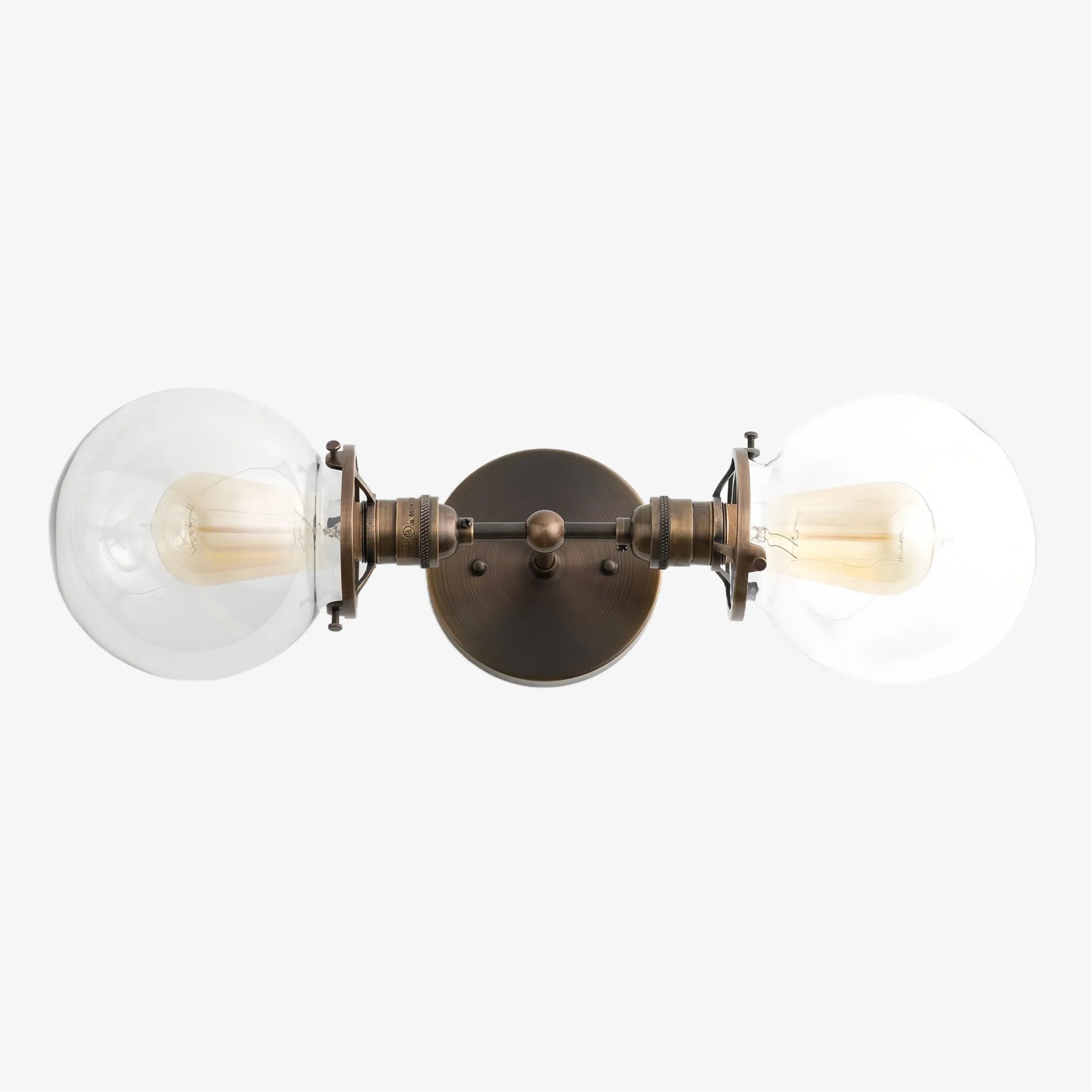 Lumio Globe Industrial Vanity Lighting- Modern Double Globe Wall Light K1510