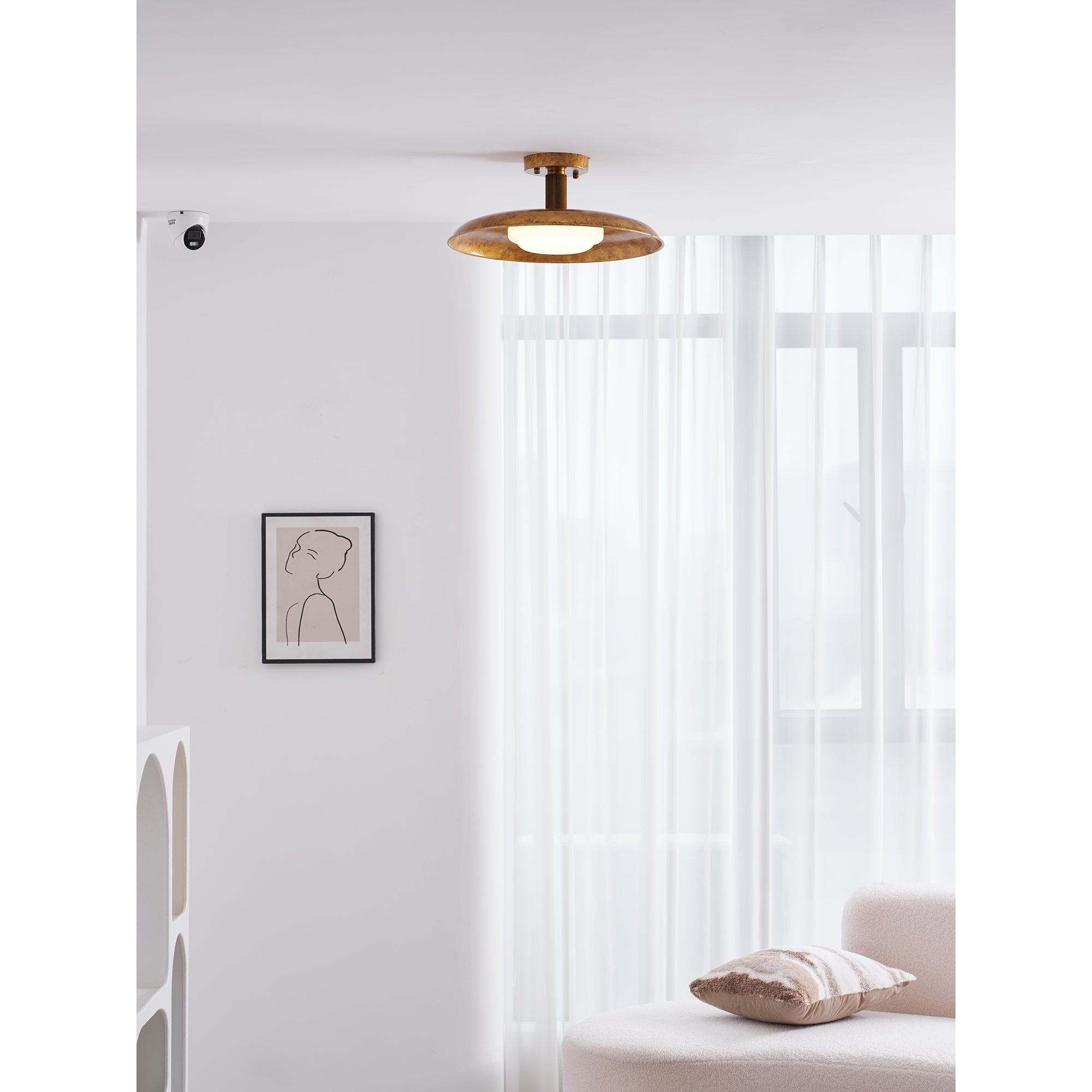 Pot-Lid Style Flat-Panel Ceiling Light D697