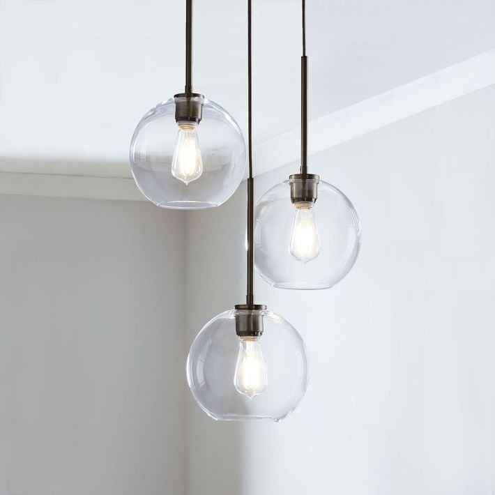 Selvion Minimalist Crystal Chandelier - Handcrafted Glass Sculptural Lighting Fixture K1220