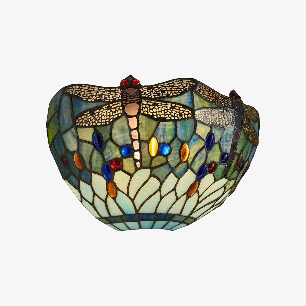 TF Dragonfly Pattern Wall light - Classic Hand-Cut Stained-Glass for Hallways K1890