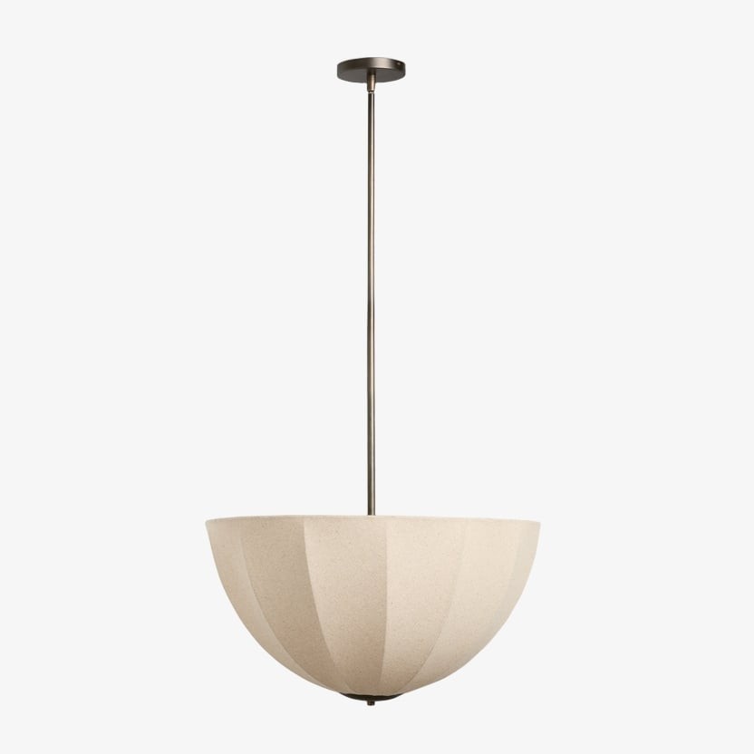 Lumarys Botanical Inspired Linen Flush Mount Light - Soft Pendant Light for Dining Room K1645