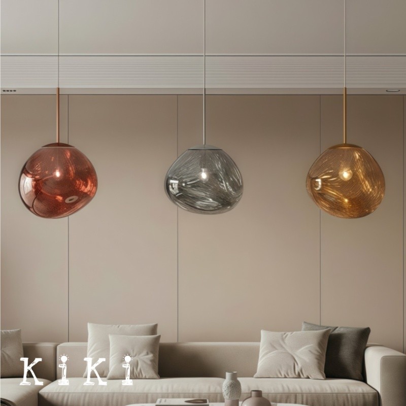 Sleek Glass Lava Pendant Lamp - Modern Lighting Fixture for Dining Area K806