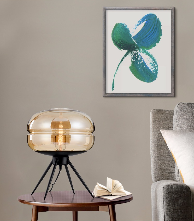 Lacquered Glass Table Lamp