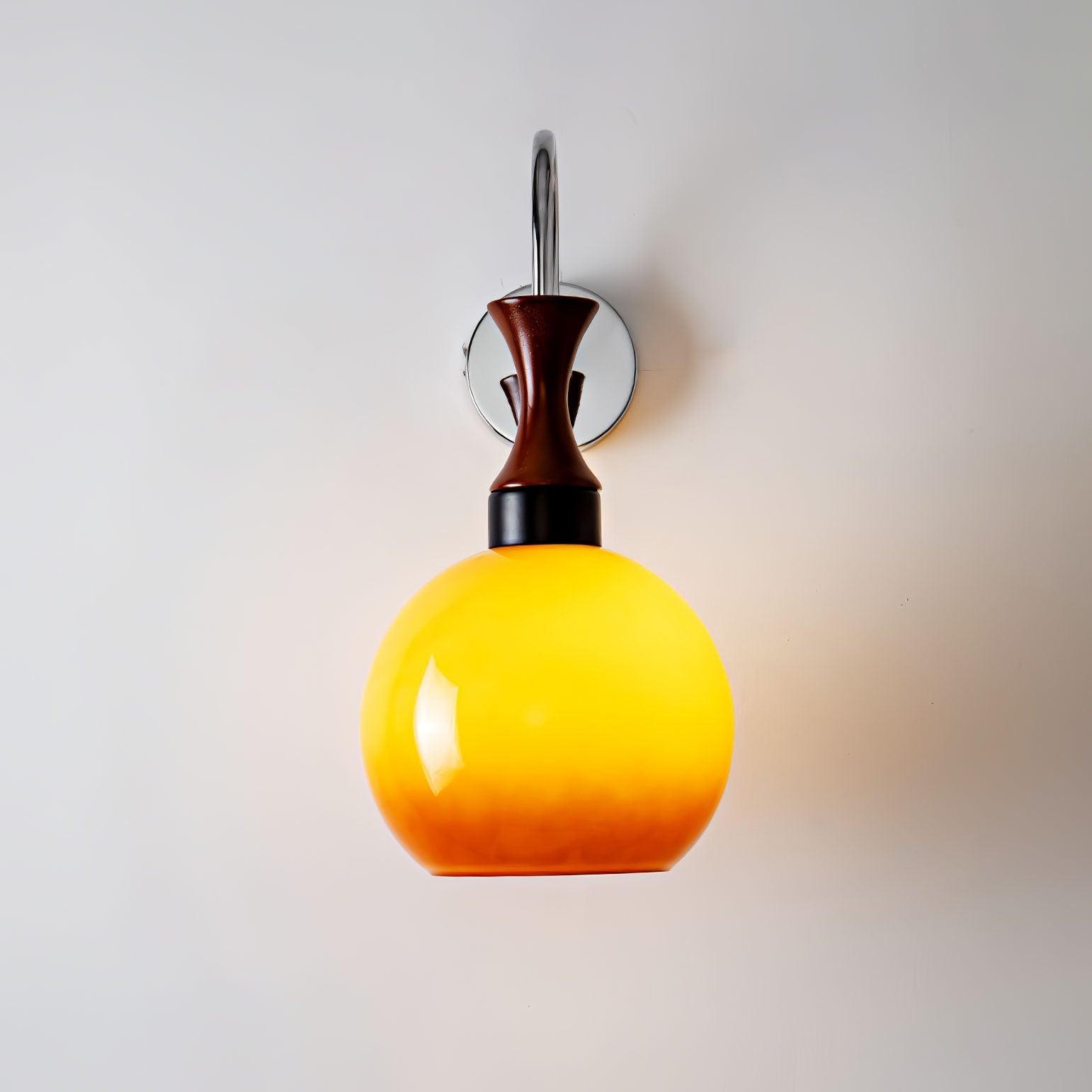 Spherical Yellow Wall Lamp K562