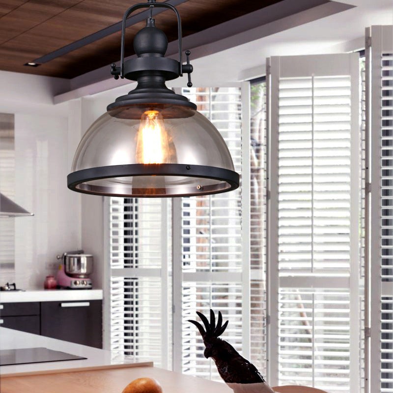 Modern Industrial Style Dome Glass Pendant Lamp K331