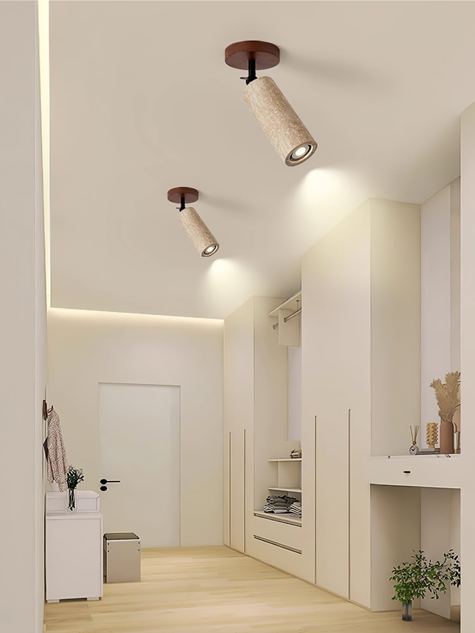 Wabi-Sabi Travertine Adjustable Wall Lamp K745