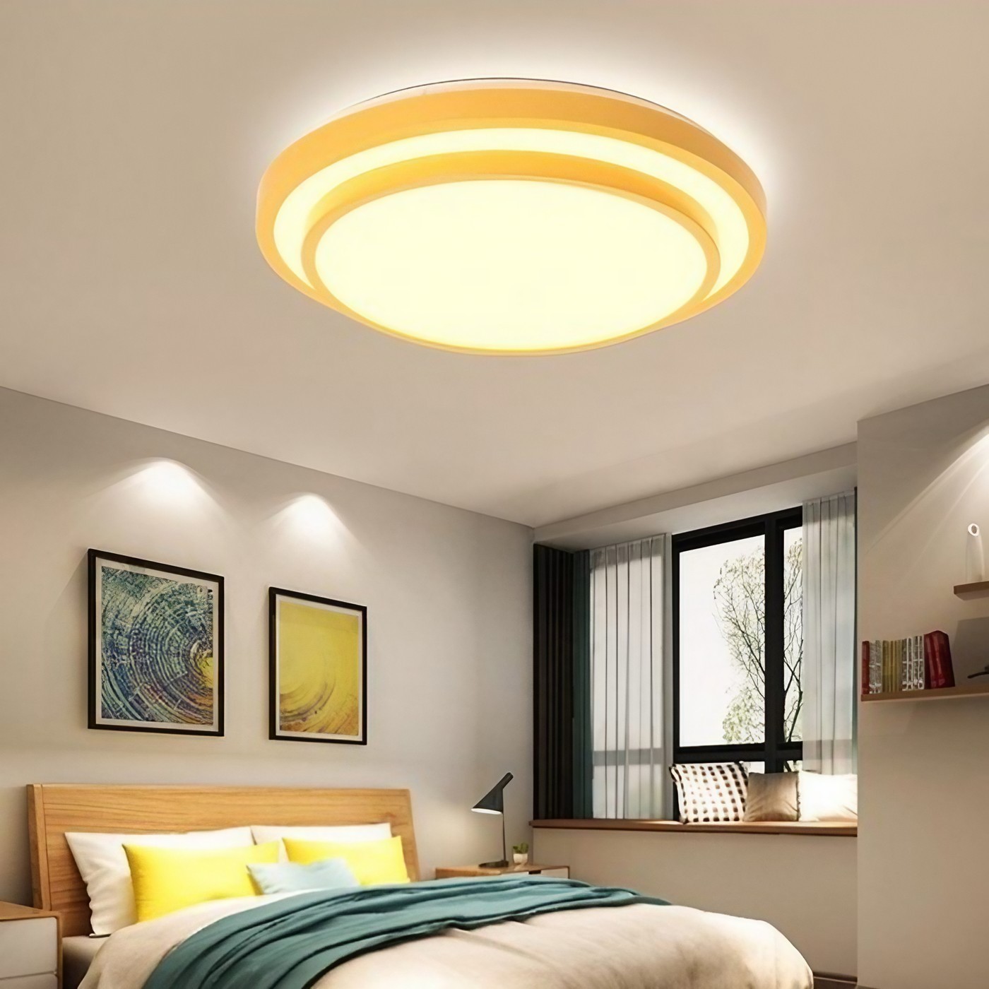Modern Macaron Disc Flush Mount Ceiling Lamp K781