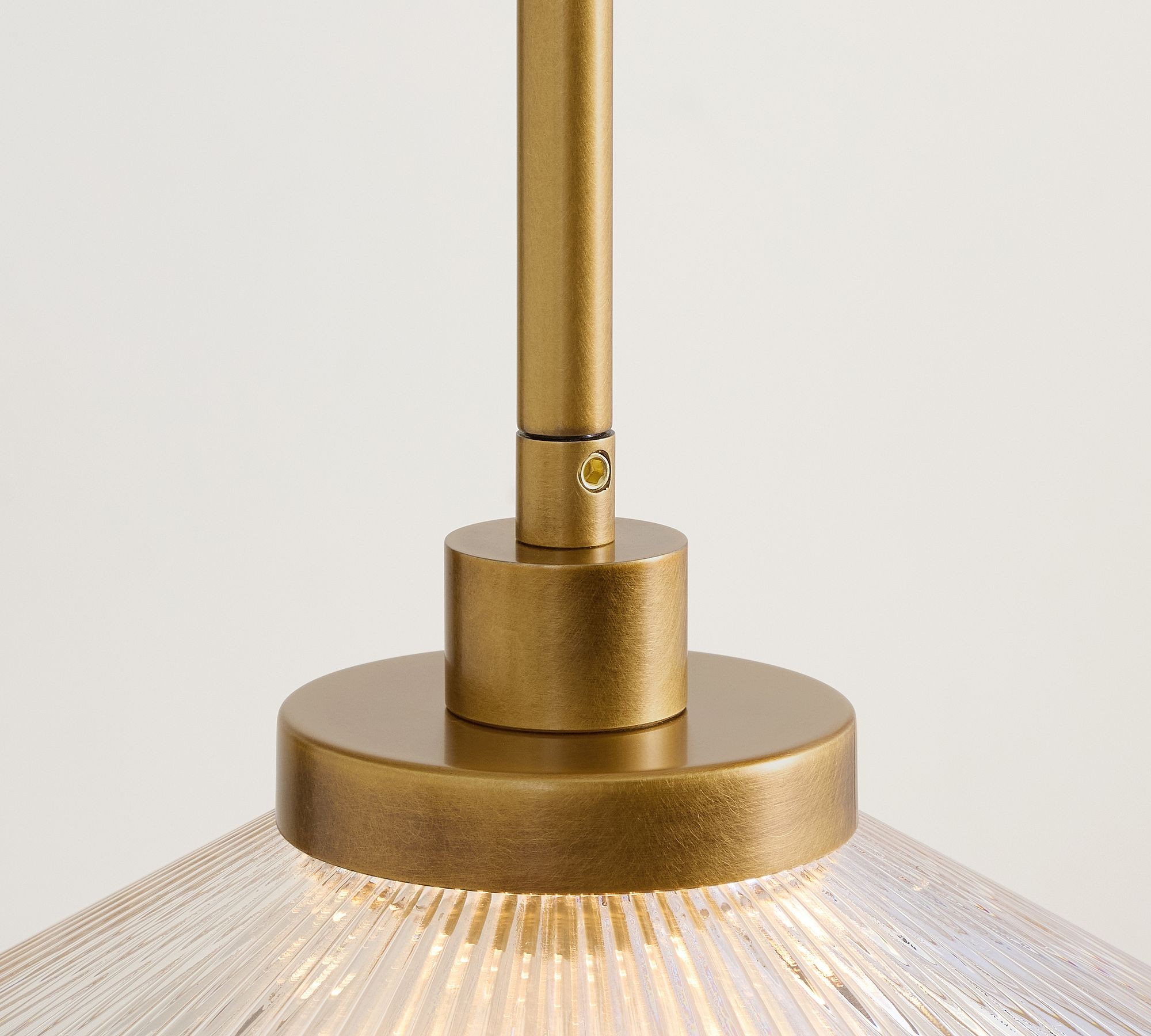 Bravira Textured Glass Pendant Light - Minimalist Modern Lamp for Kitchen Island K1325