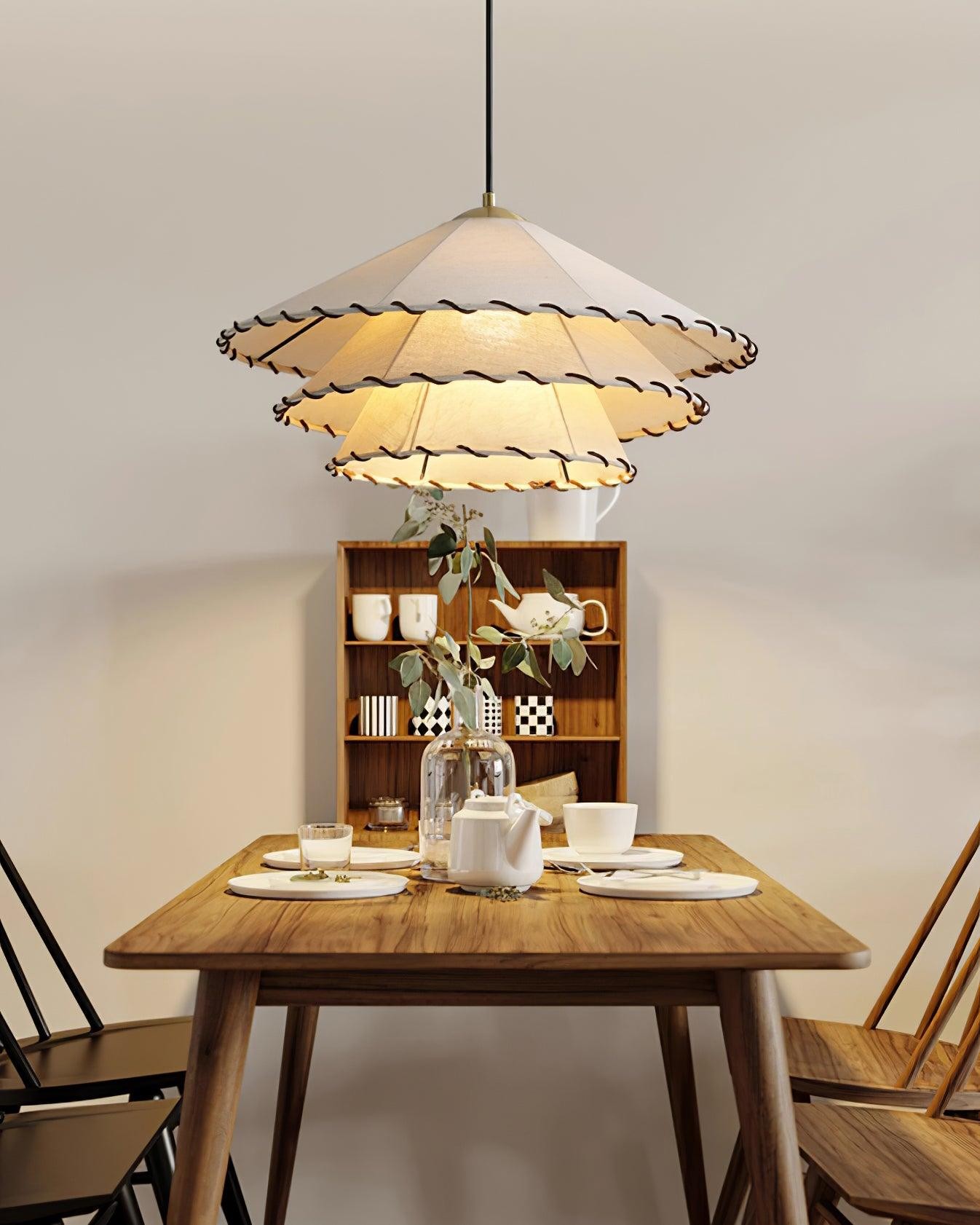Vinatge Lotus Leaf Fabric Pendant Light K572